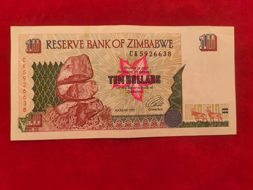 RESERVE BANK OF ZIMBABWE 10 DOLLARS (1050)