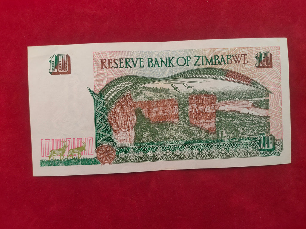 RESERVE BANK OF ZIMBABWE 10 DOLLARS (1050)