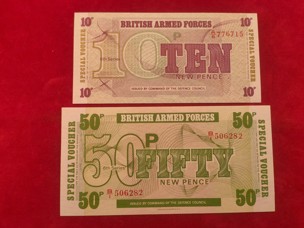 BANK OF UNITED KINGDOM 10, 50 NEW PENCE (C021)