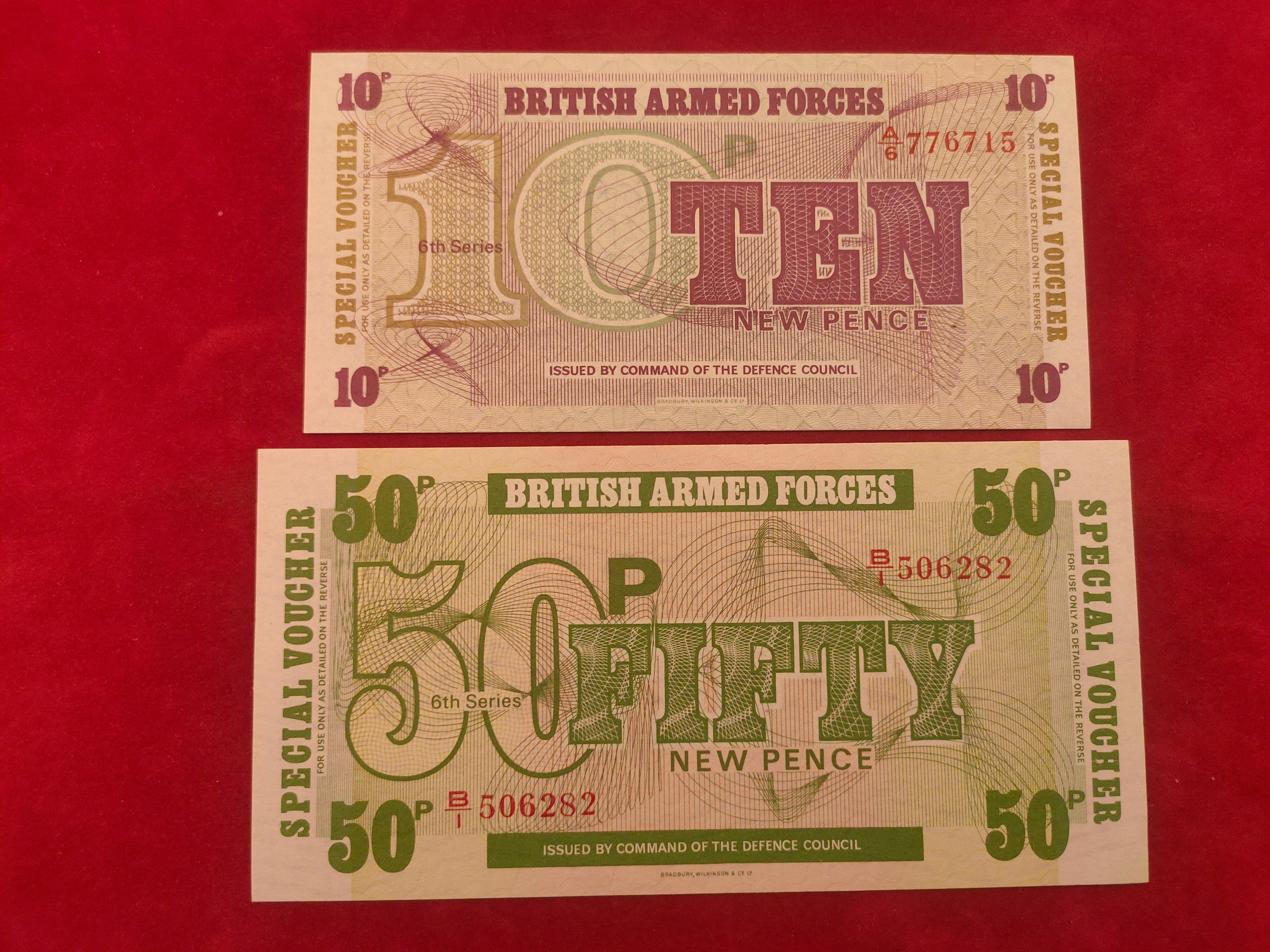 BANK OF UNITED KINGDOM 10, 50 NEW PENCE (C021)
