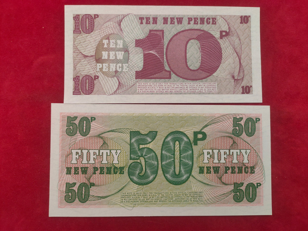 BANK OF UNITED KINGDOM 10, 50 NEW PENCE (C021)