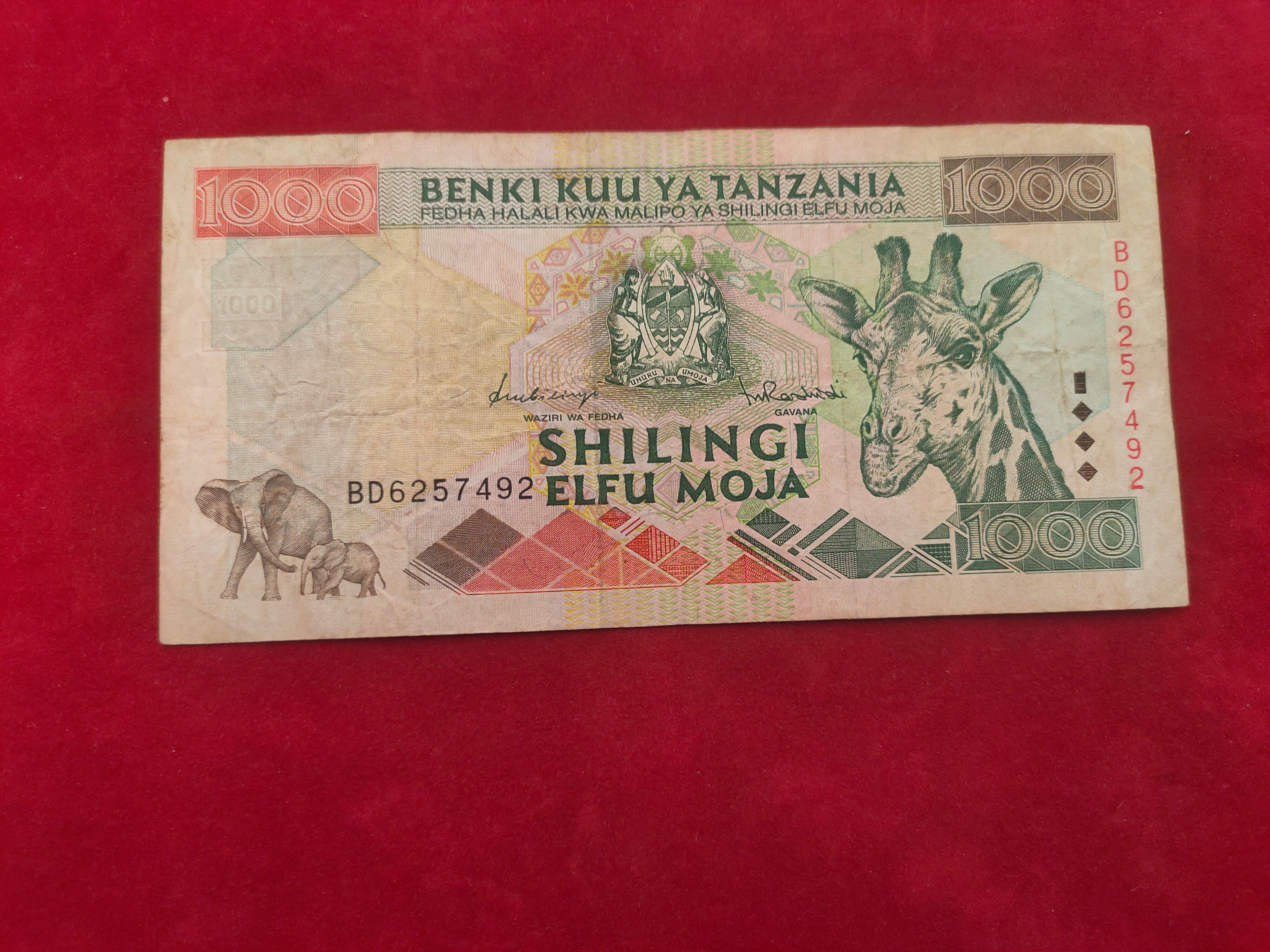 BANK OF TANZANIA 1000 SHILINGI (C029)