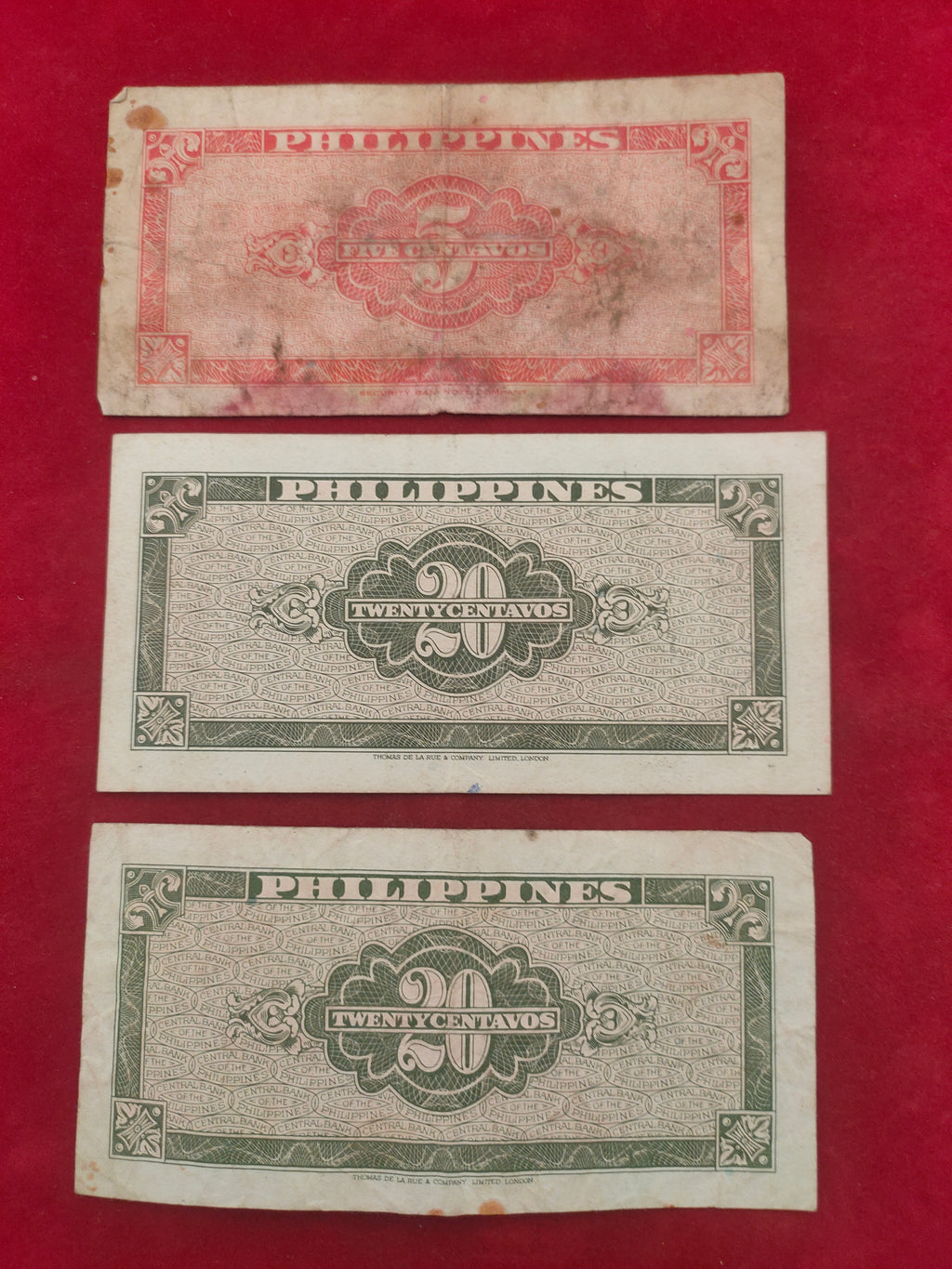 CENTRAL BANK OF PHILIPPINES 5, 20 CENTAVOS (D815)