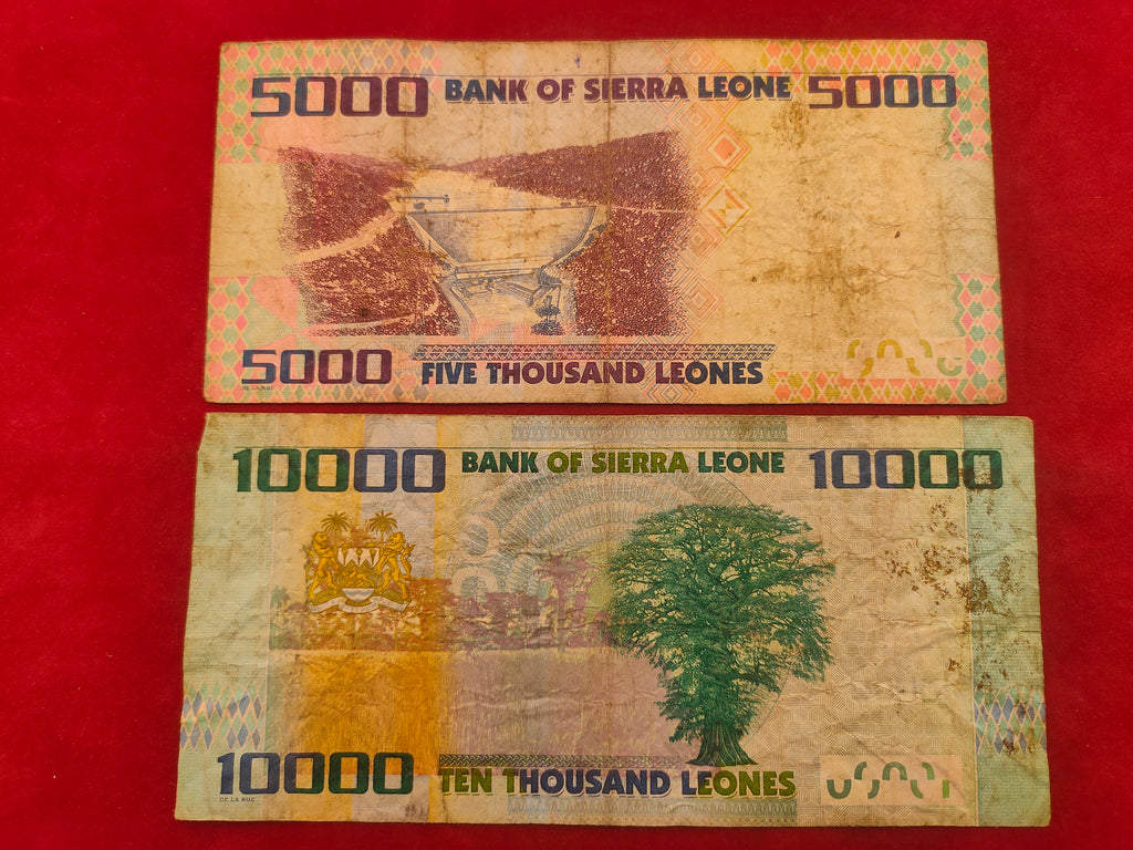 BANK OF SIERRA LEONE 5000, 10000 LEONES (469)