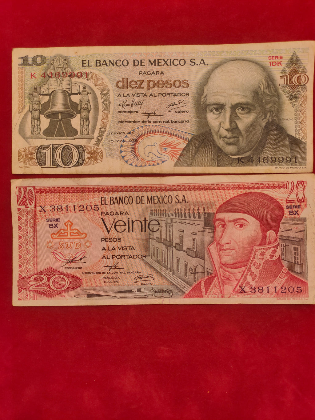 BANK OF MEXICO 10, 20 PESOS (509)