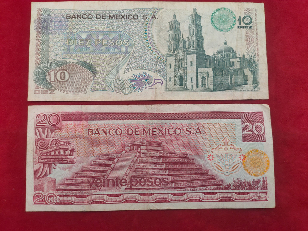 BANK OF MEXICO 10, 20 PESOS (509)