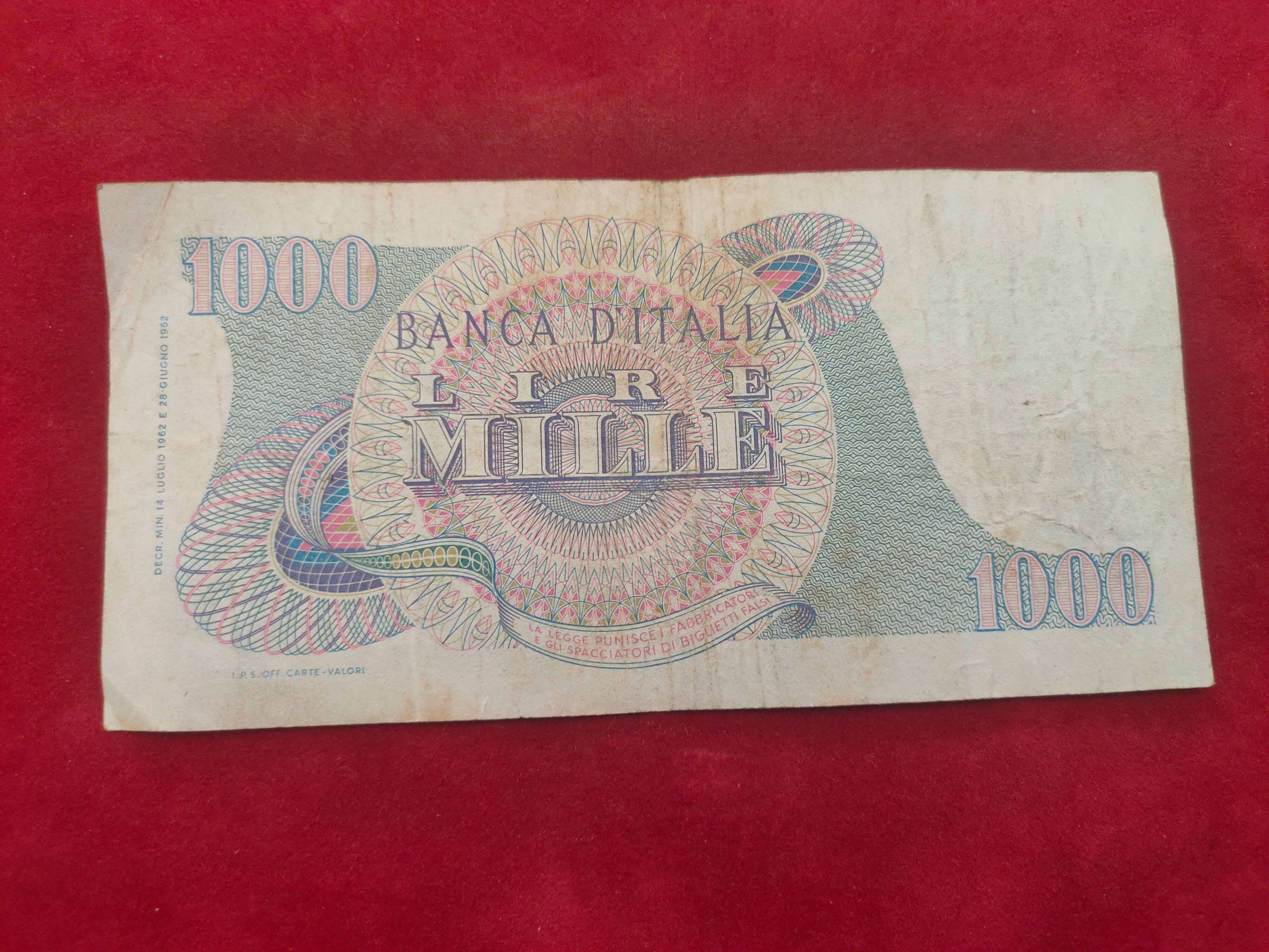 BANK OF ITALY 1000 LIRE (Y104)