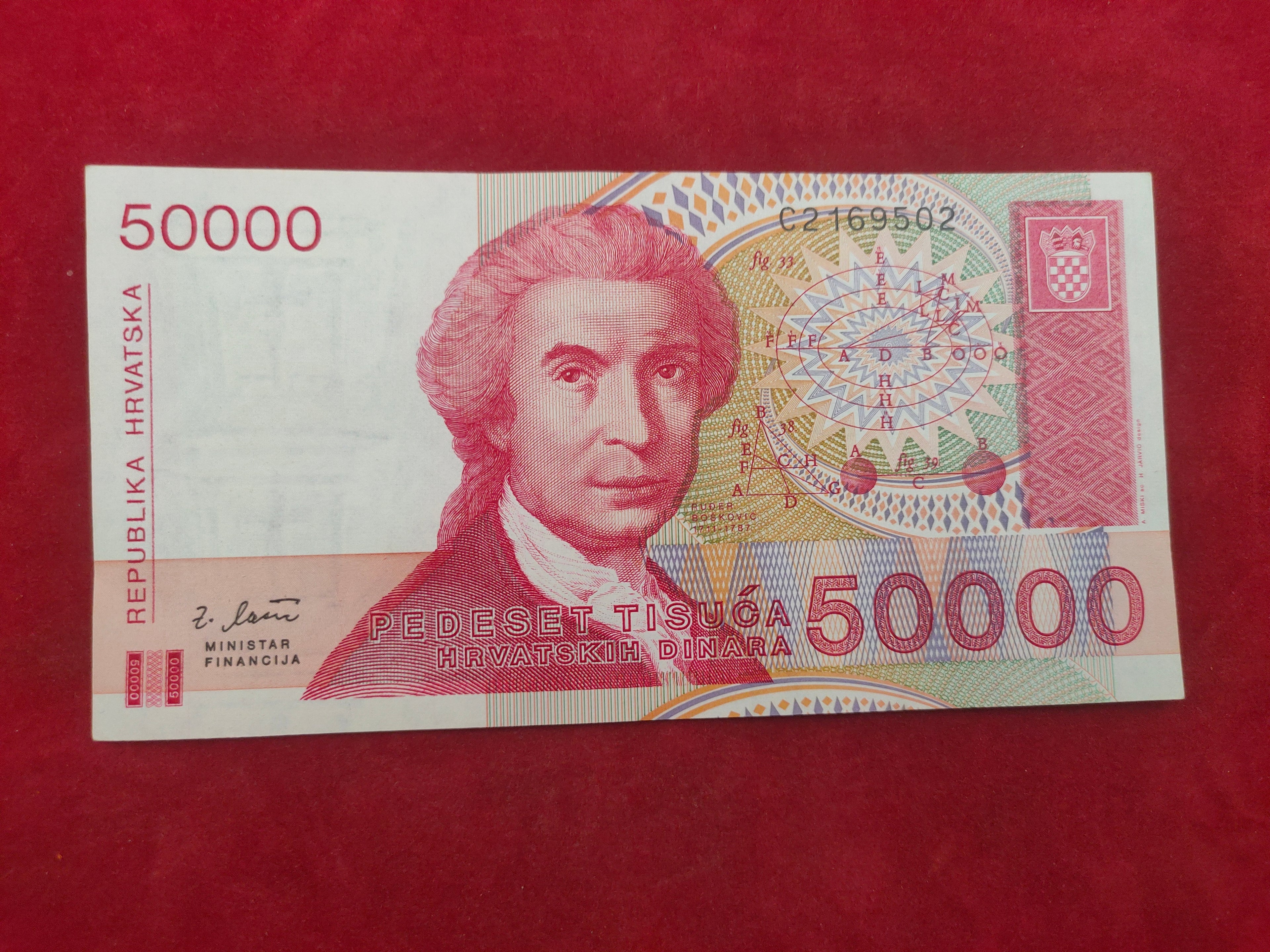 BANK OF CROATIA 50000 DINARA (617)