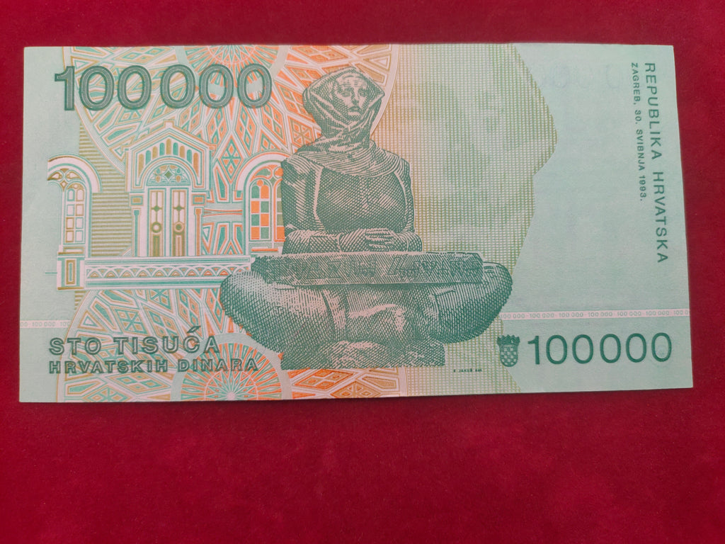 BANK OF CROATIA 100000 DINARA (617)