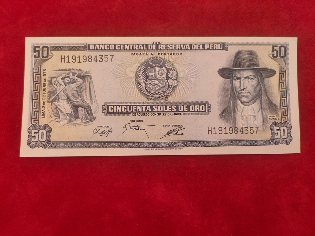 CENTRAL BANK OF PERU 59 SOLES ORO (C416)