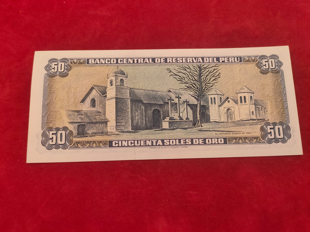 CENTRAL BANK OF PERU 59 SOLES ORO (C416)