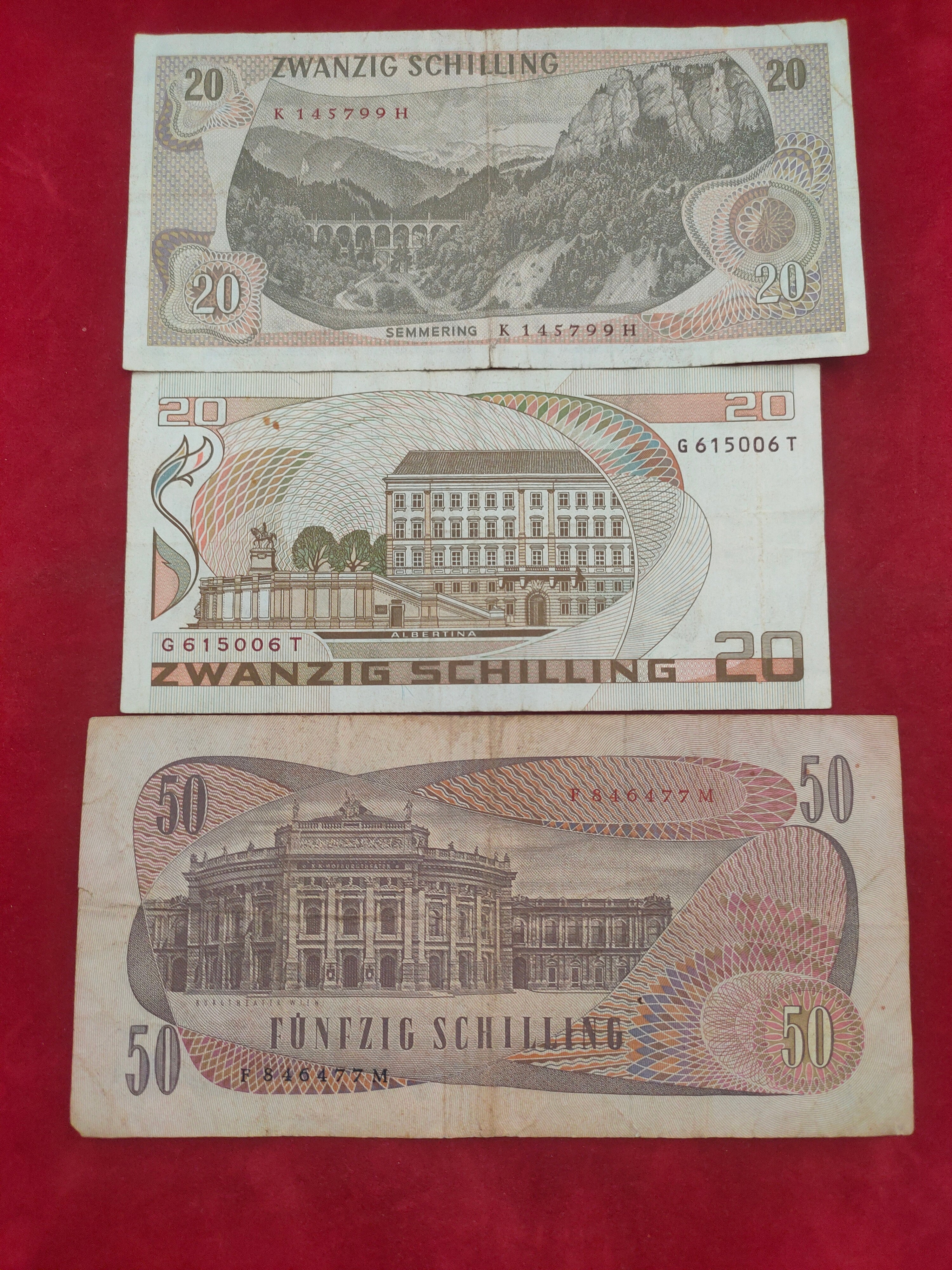 BANK OF AUSTRIA 20, 50 SCHILLING (1177)