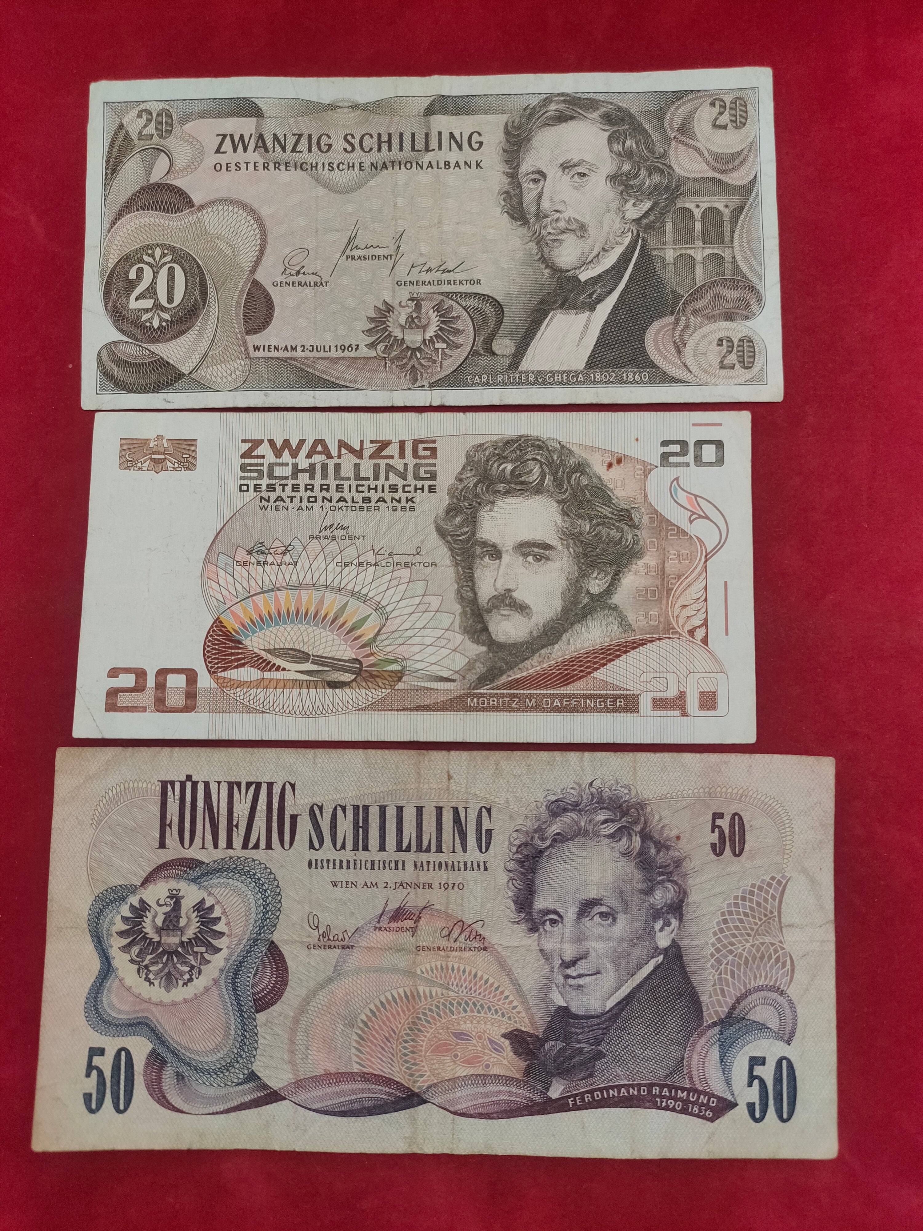 BANK OF AUSTRIA 20, 50 SCHILLING (1177)