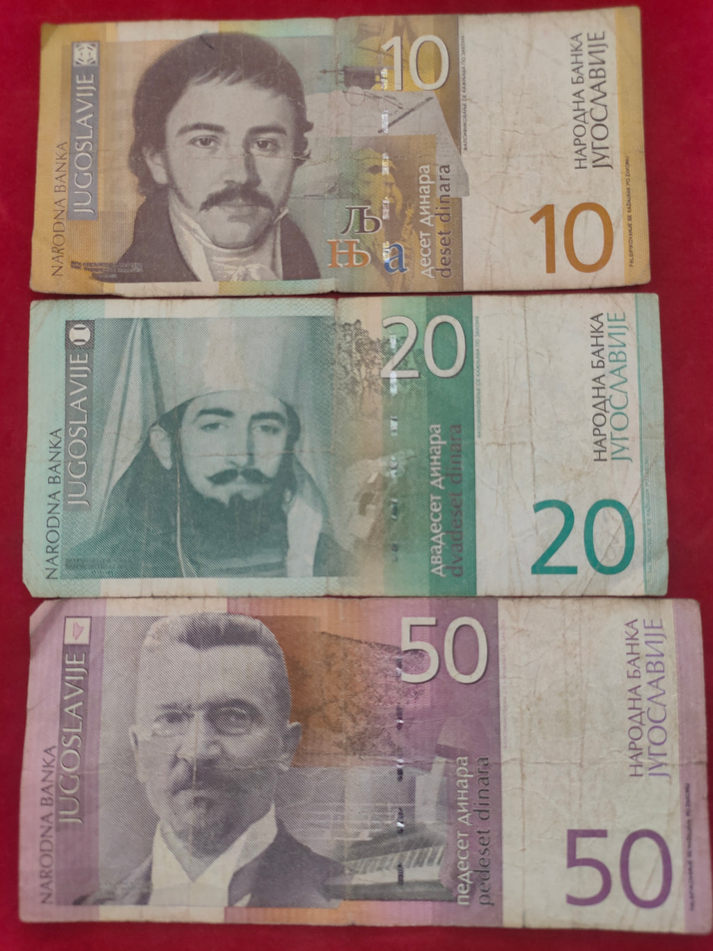 BANK OF SERBIA 10,20, 30, 100, 200 DINARA (Y291)