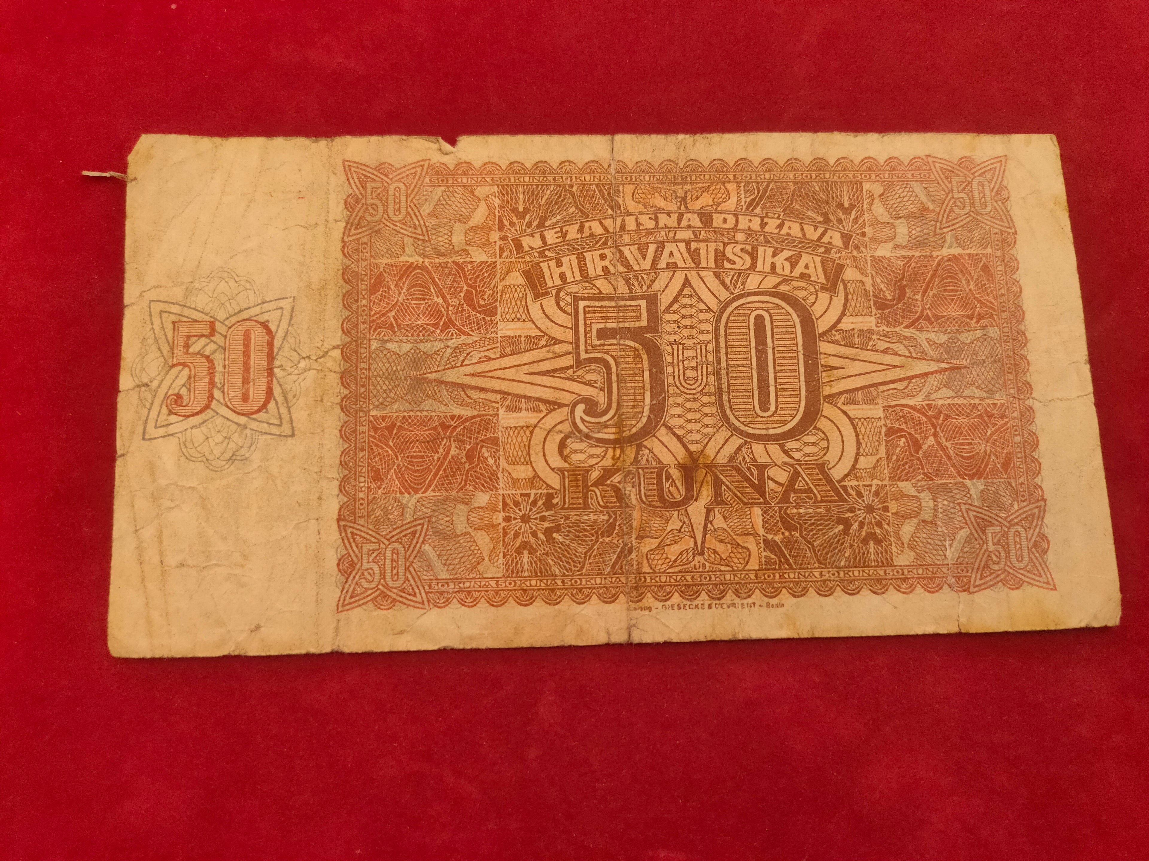 STATE OF CROATIA 50 KUNA (D512)