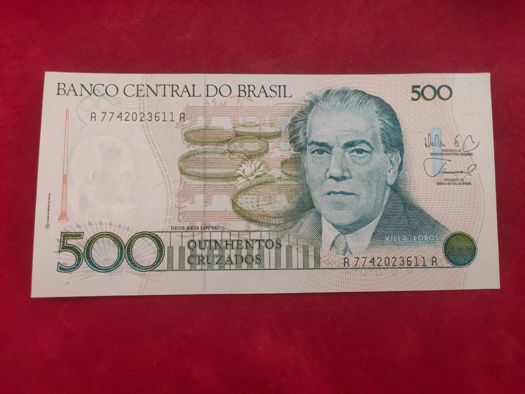 CENTRAL BANK OF BRASIL 500 CRUZADOS (D539)