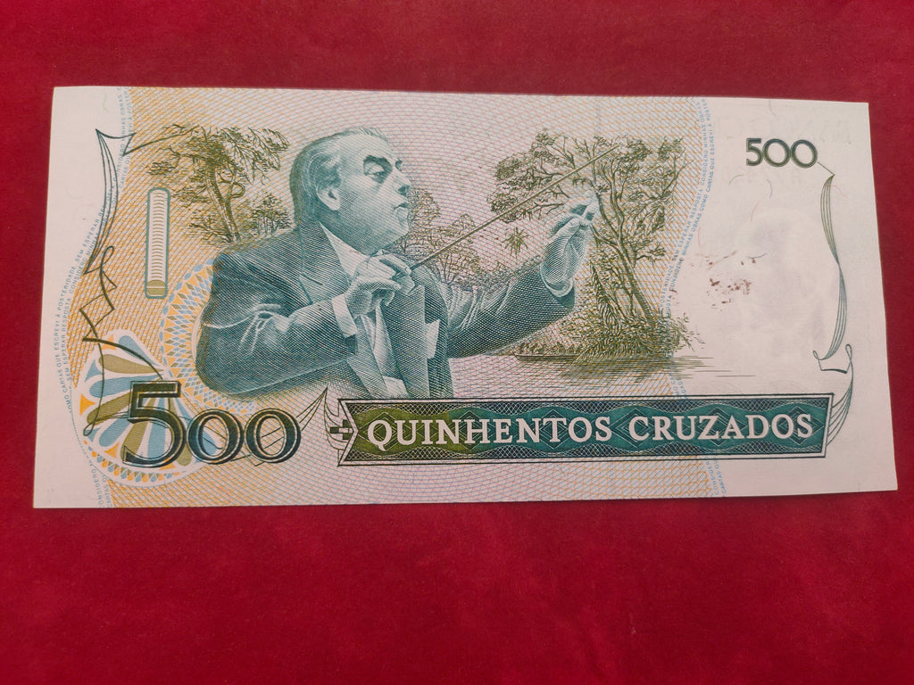 CENTRAL BANK OF BRASIL 500 CRUZADOS (D539)
