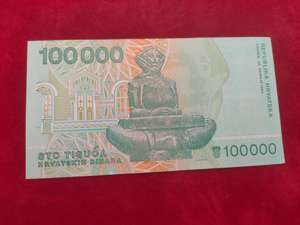 BANK OF CROATIA 100000 DINARA (704)