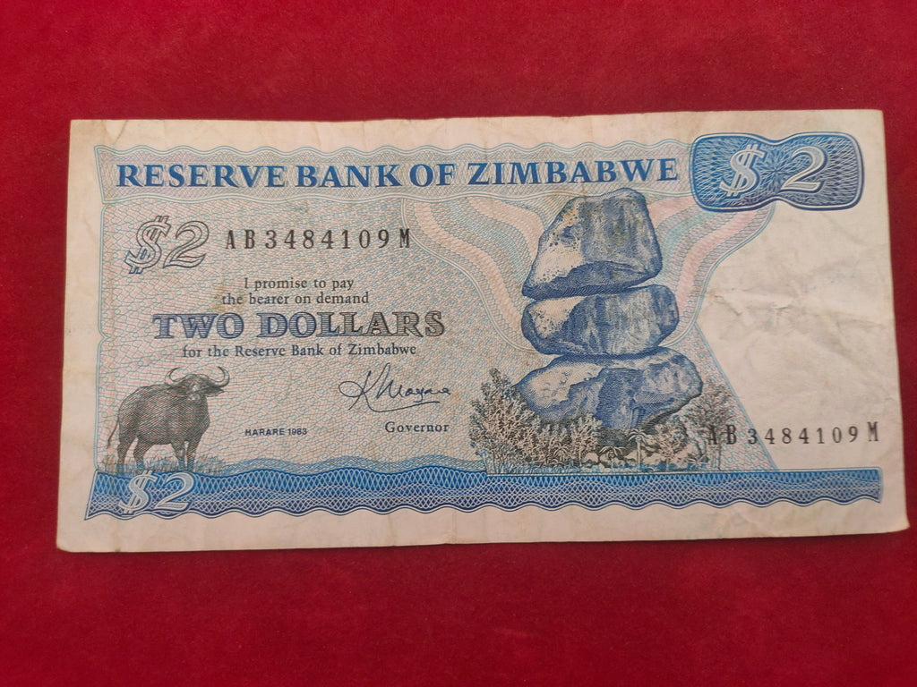 RESERVE BANK OF ZIMBABWE 2 DOLLARS (1192)