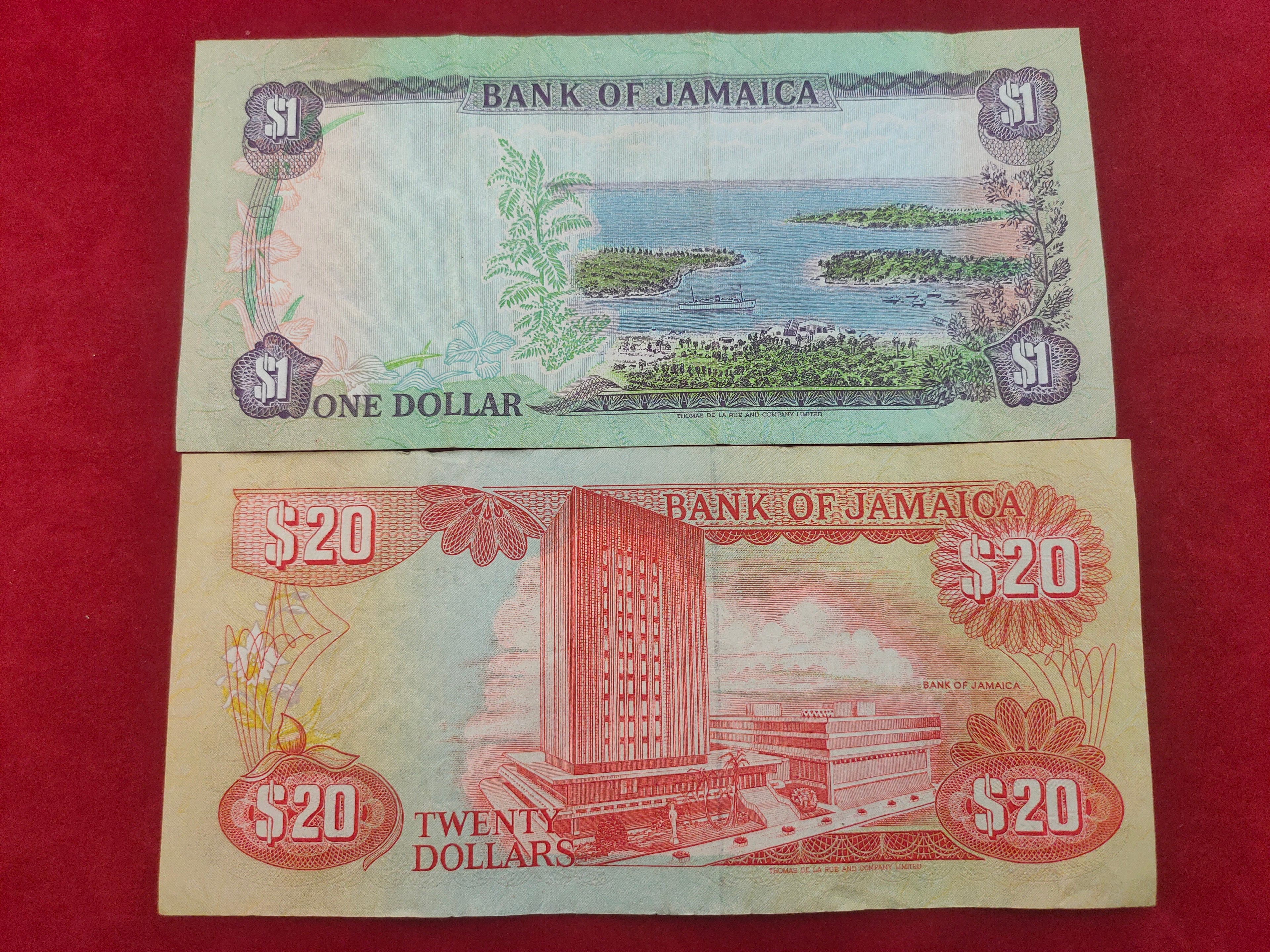BANK OF JAMAICA 1, 20 DOLLARS (Y262)