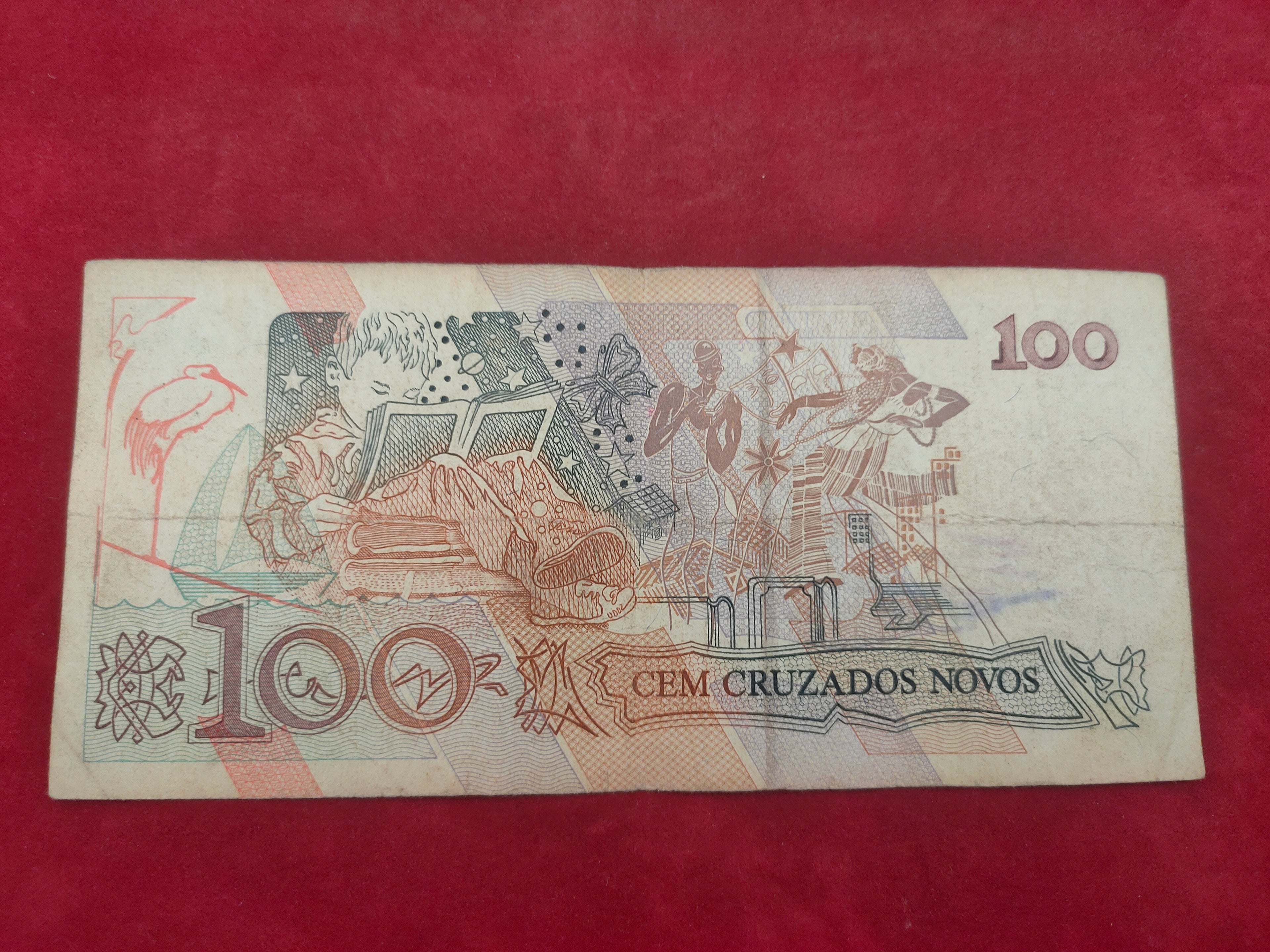 CENTRAL BANK OF BRASIL 100 CRUZADOS (D543)