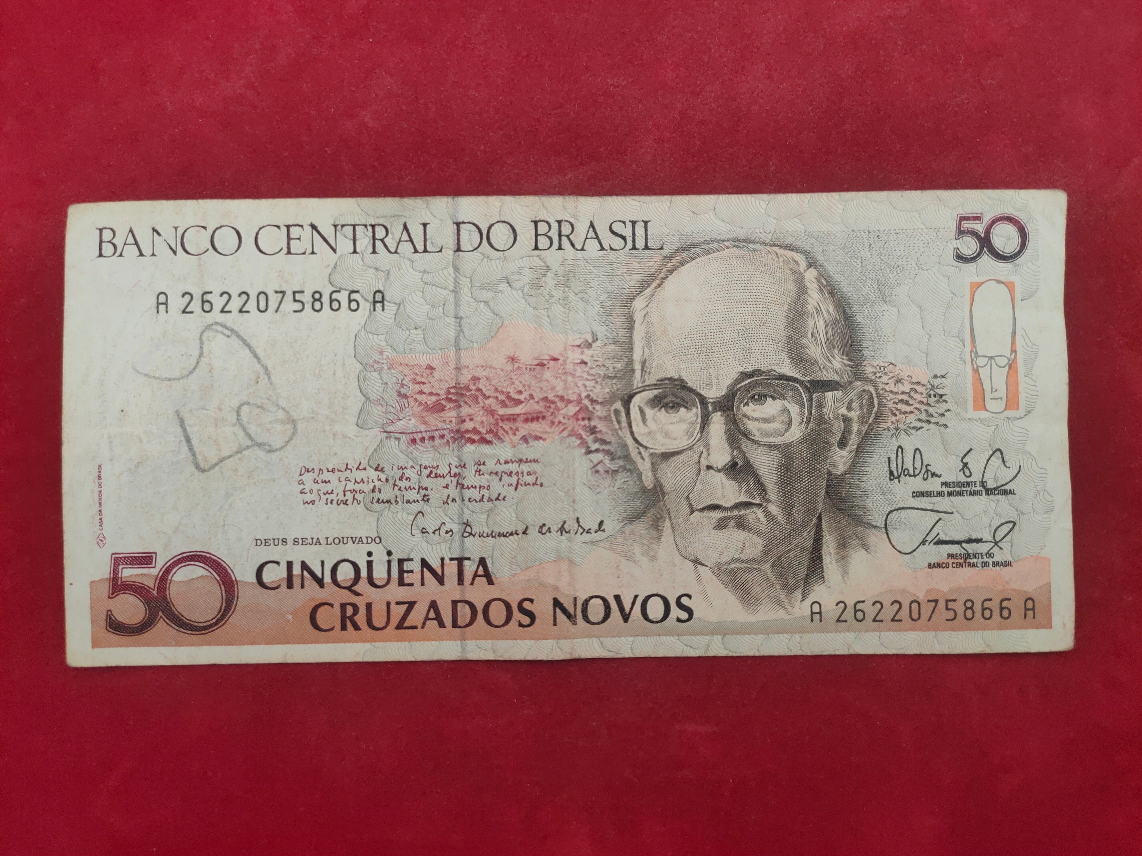 CENTRAL BANK OF BRASIL 50 CRUZADOS (D543)