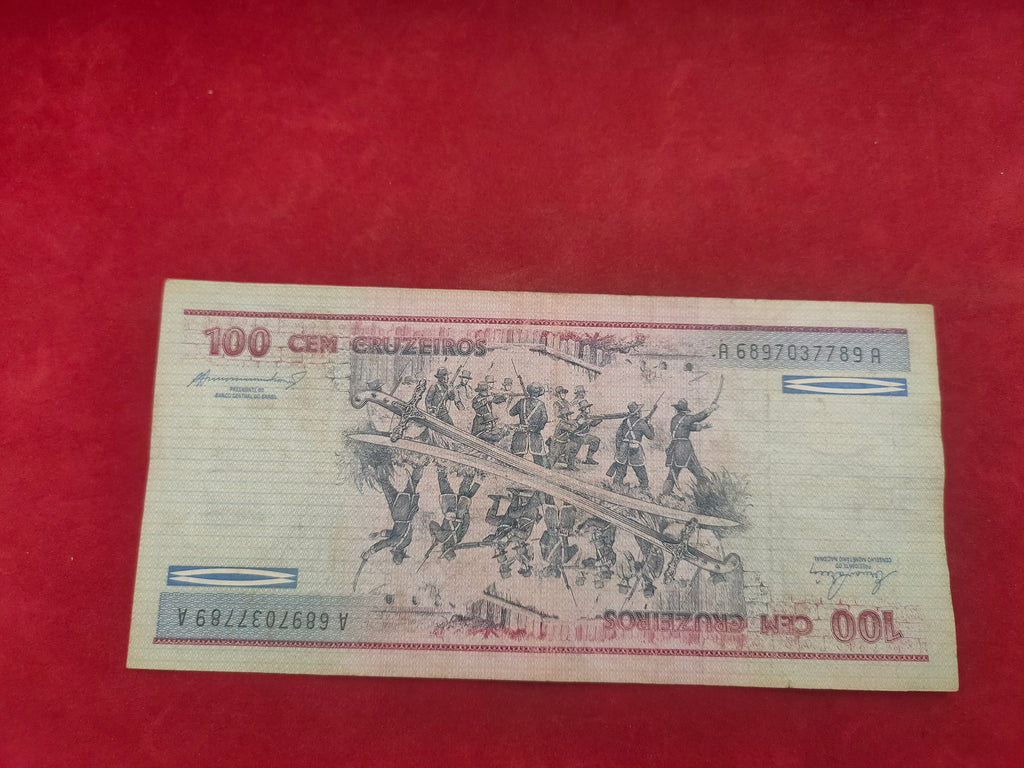 CENTRAL BANK OF BRASIL 100 CRUZEIROS (D543)