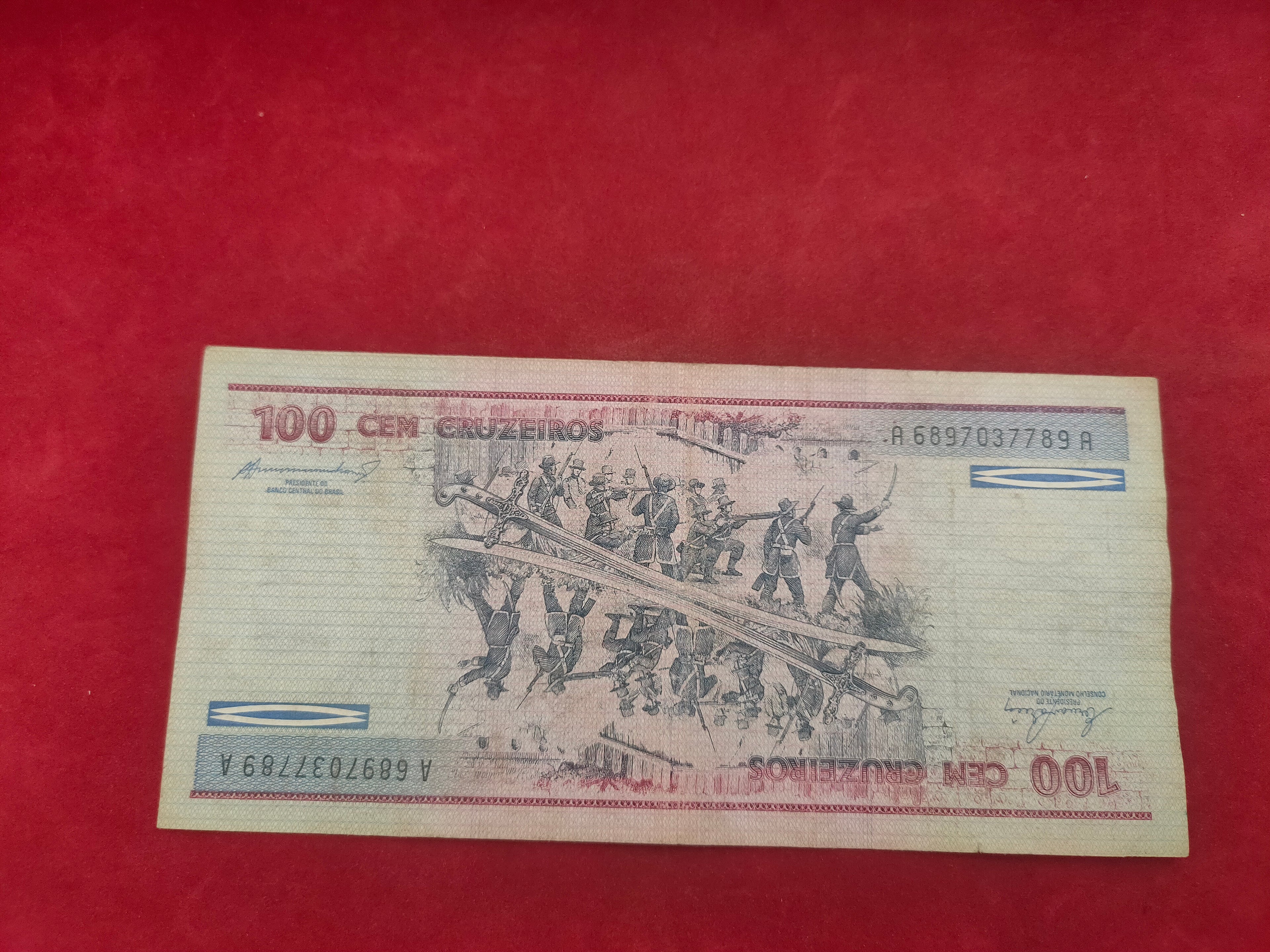 CENTRAL BANK OF BRASIL 100 CRUZEIROS (D543)