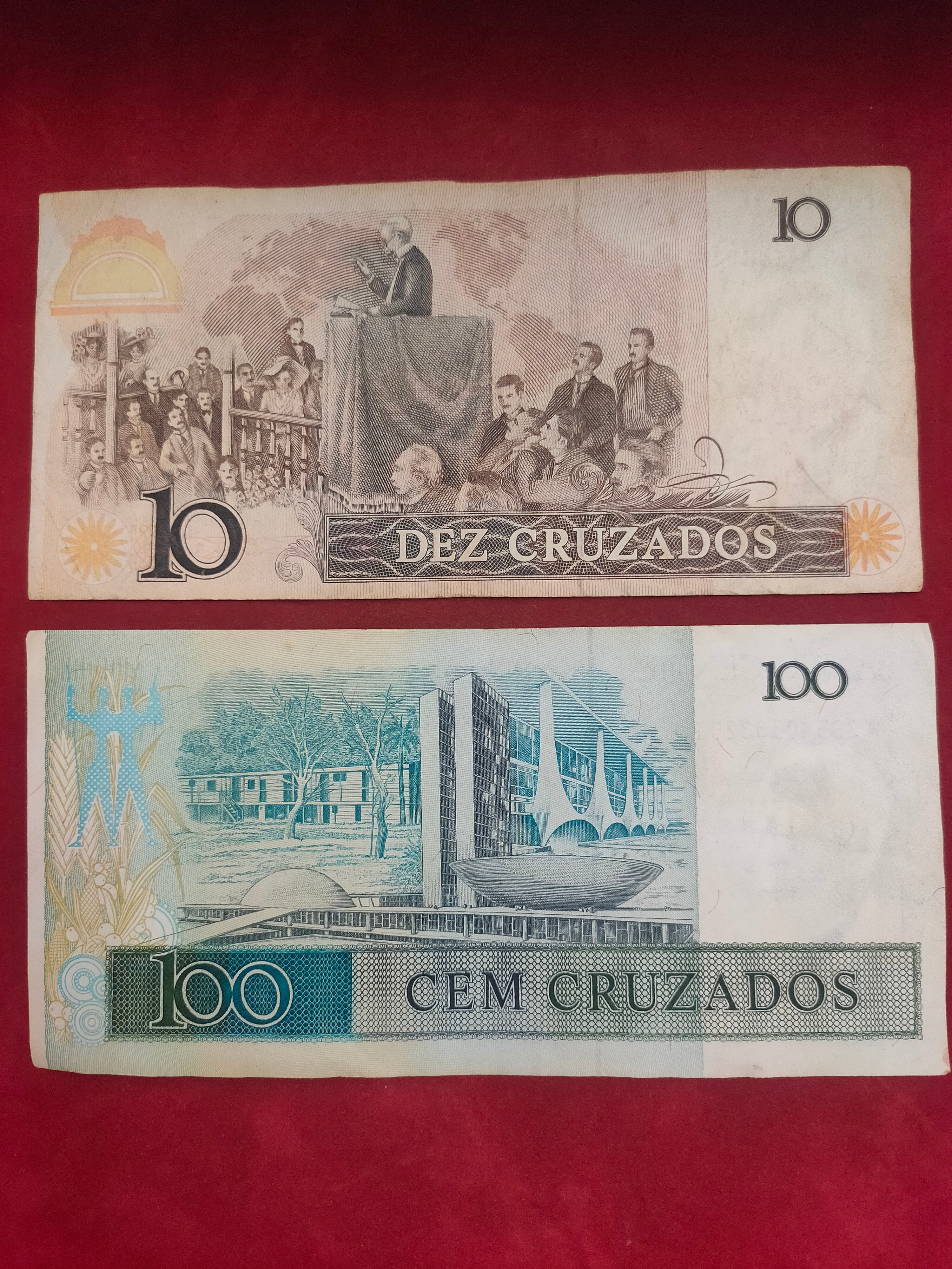 CENTRAL BANK OF BRASIL 10, 100 CRUZEIROS (D543)
