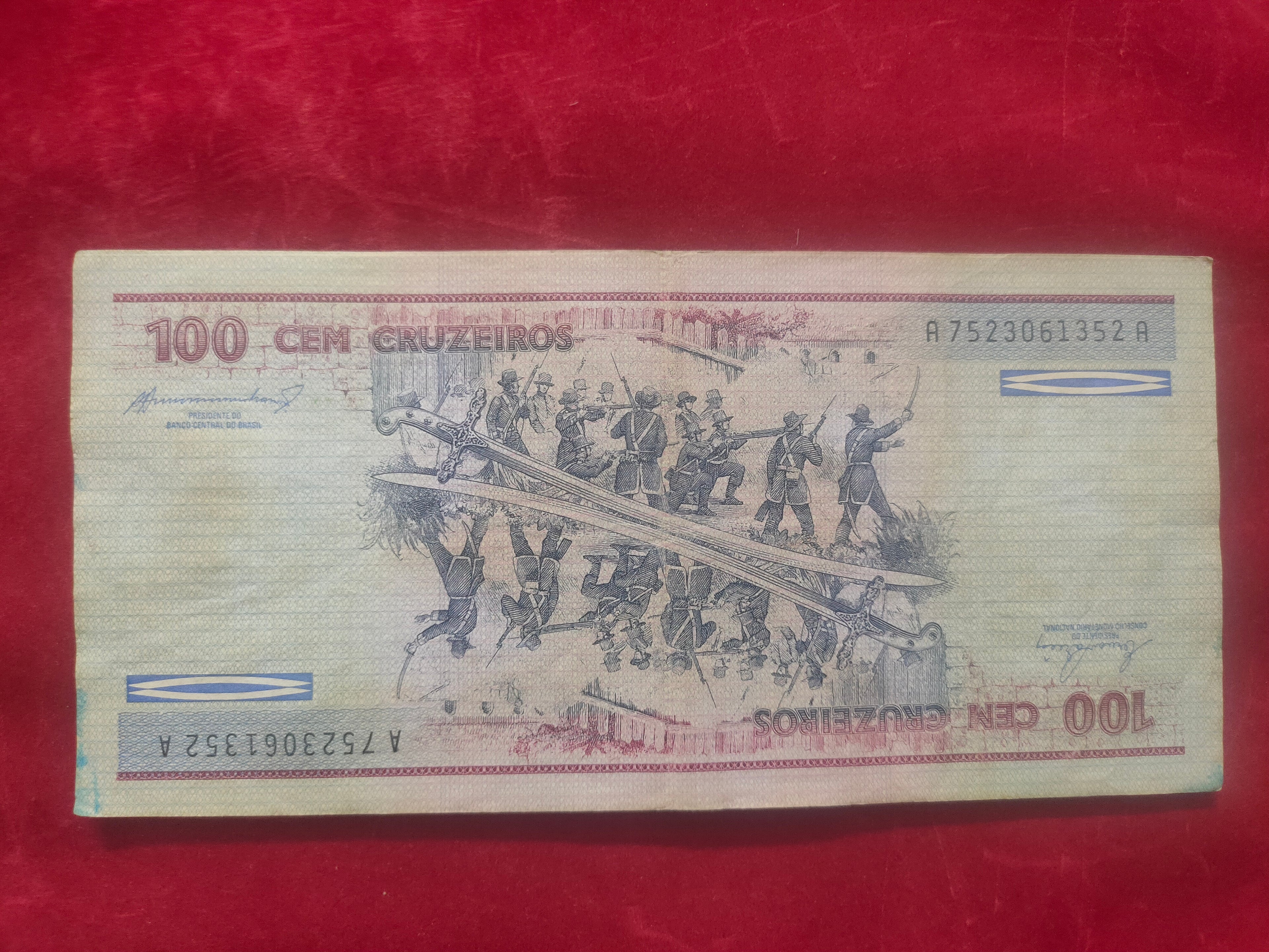 CENTRAL BANK OF BRASIL 100 CRUZEIROS (D542)