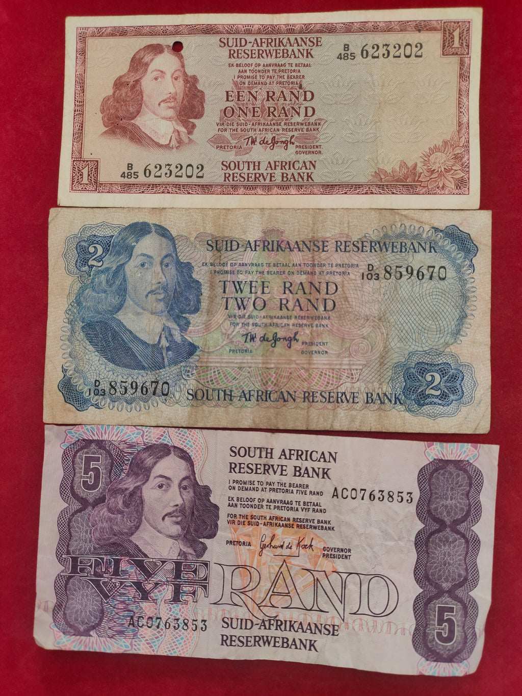 RESERVE BANK OF SOUTH AFRICAN 1, 2, 5 RAND (C866)