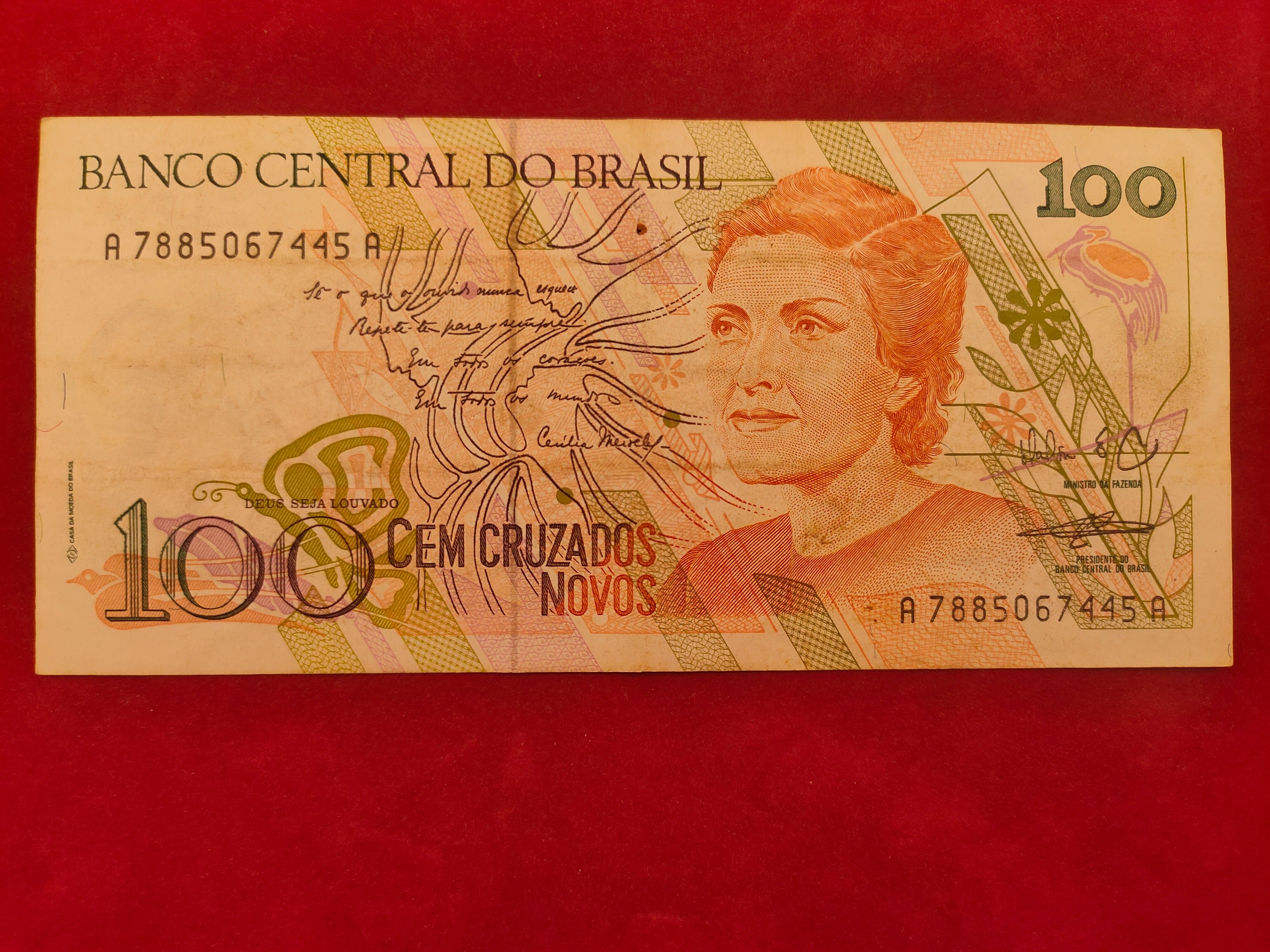 CENTRAL BANK  OF BRASIL 100 CRUZADOS (C431)