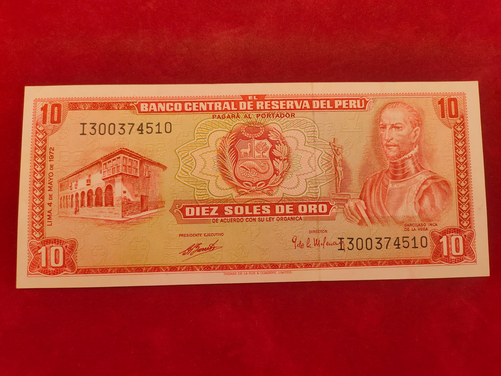 CENTRAL BANK OF PERU 10 SOLES ORO (C417)