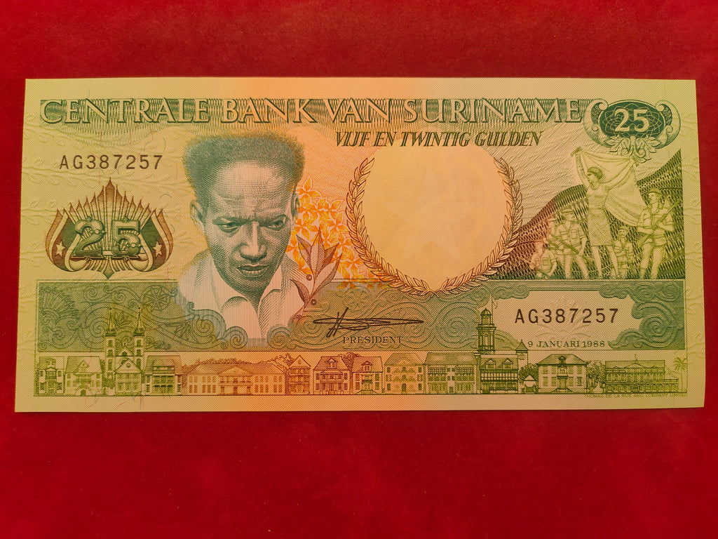 CENTRAL BANK OF SURINAME 25 GULDEN (C411)
