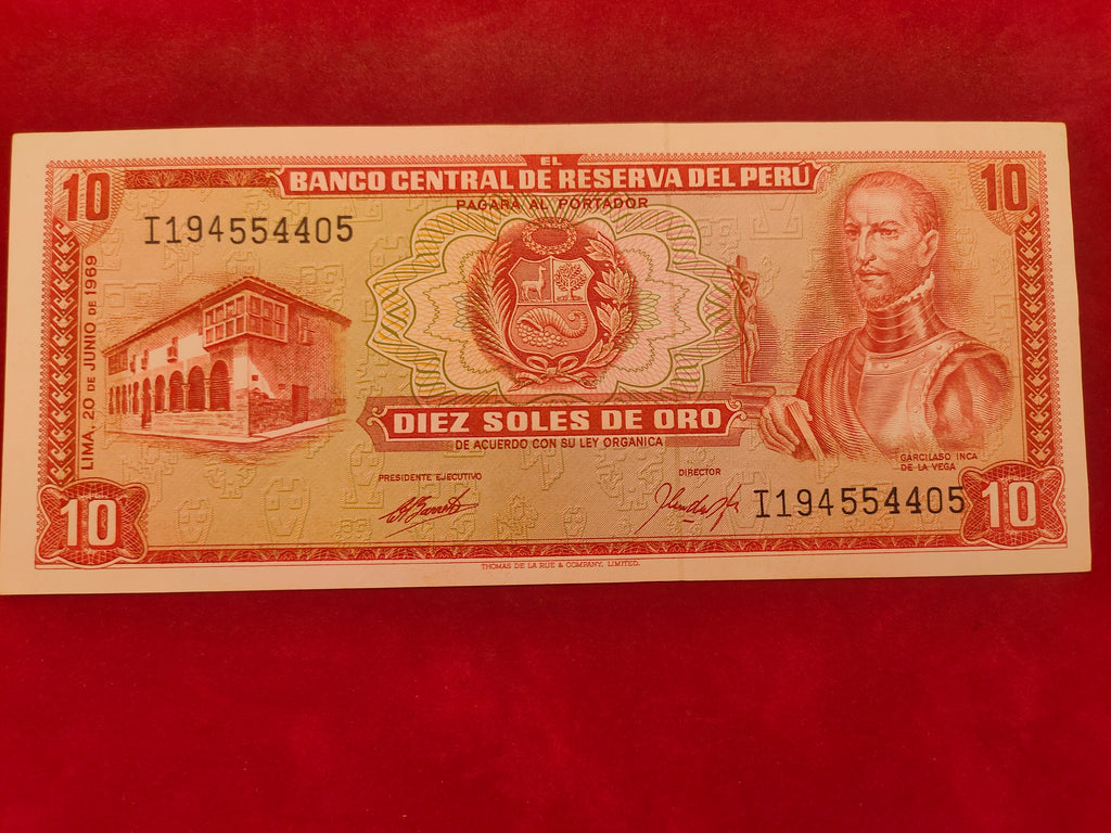 CENTRAL BANK OF PERU 10 SOLES ORO (C415)