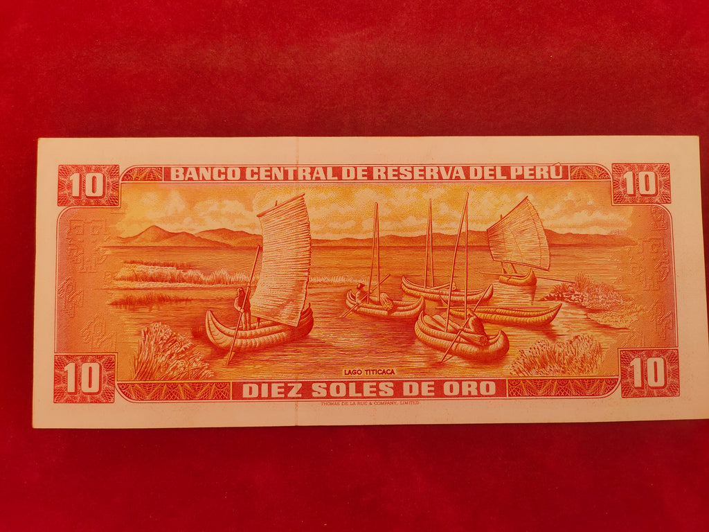 CENTRAL BANK OF PERU 10 SOLES ORO (C415)