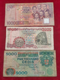 BANK OF GHANA 2000, 5000, 10000 CEDIS (C851)