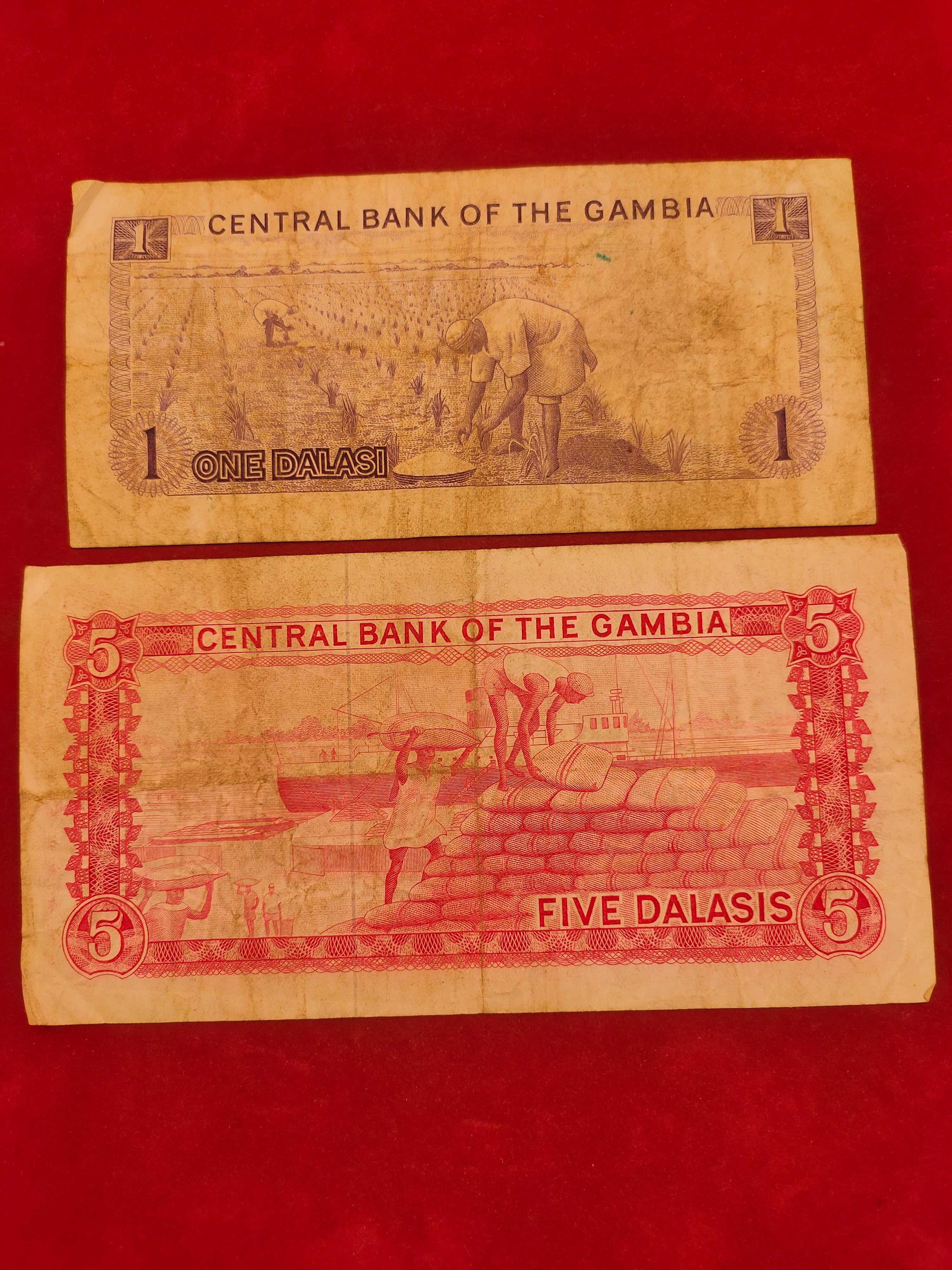 CENTRAL BANK OF GAMBIA 1,  5 DALASIS (1143)