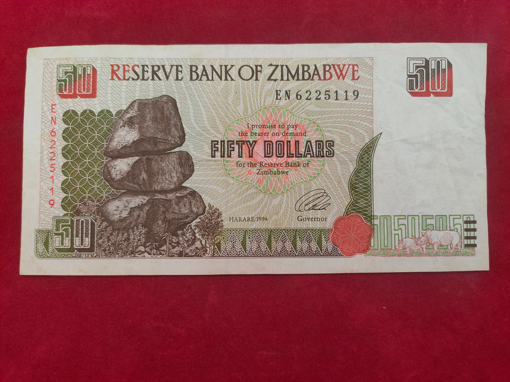 RESERVE BANK OF ZIMBABWE 50 DOLLARS (1187)