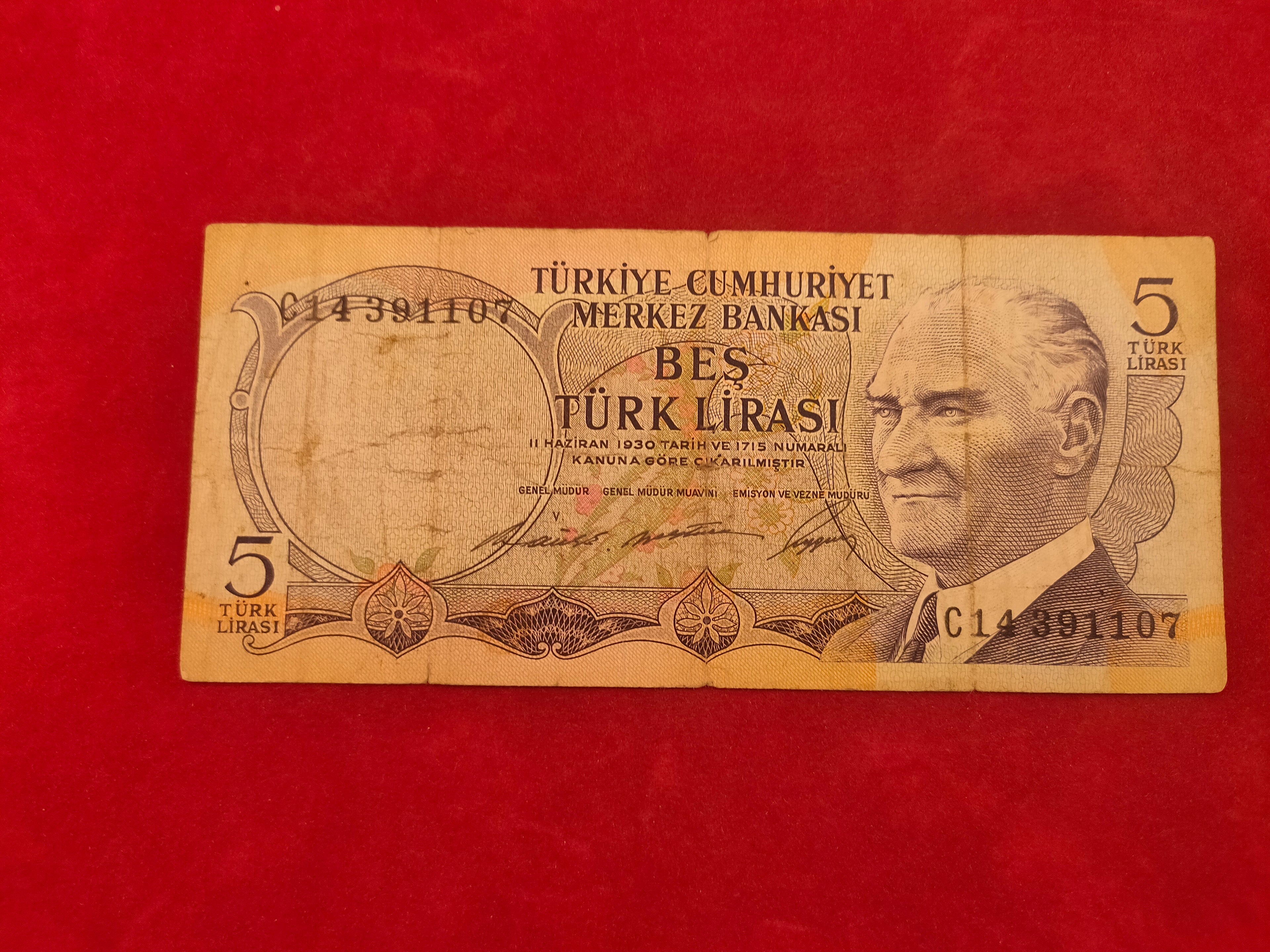 BANK OF TURKEY 5 LIRASI (535)