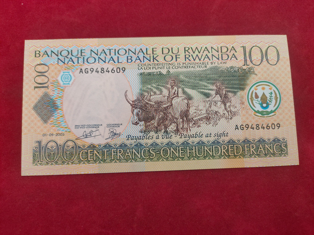 NATIONAL BANK OF RWANDA 100 FRANCS (375)