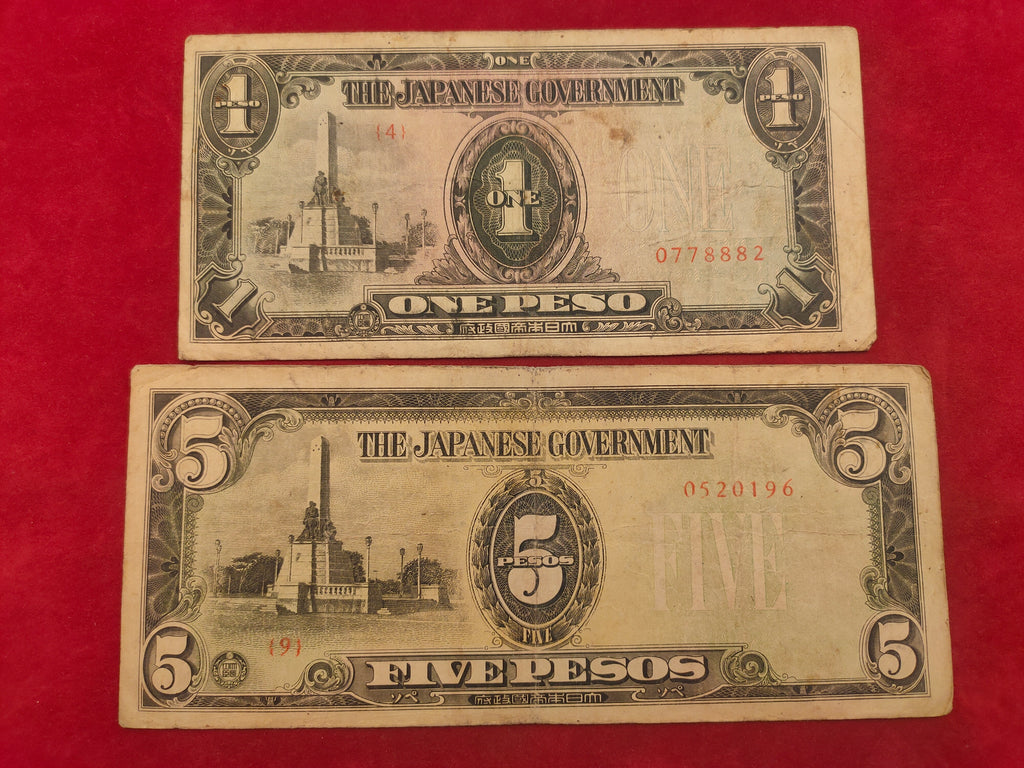 STATE BANK OF JAPANESE 1, 5 PESOS (583)