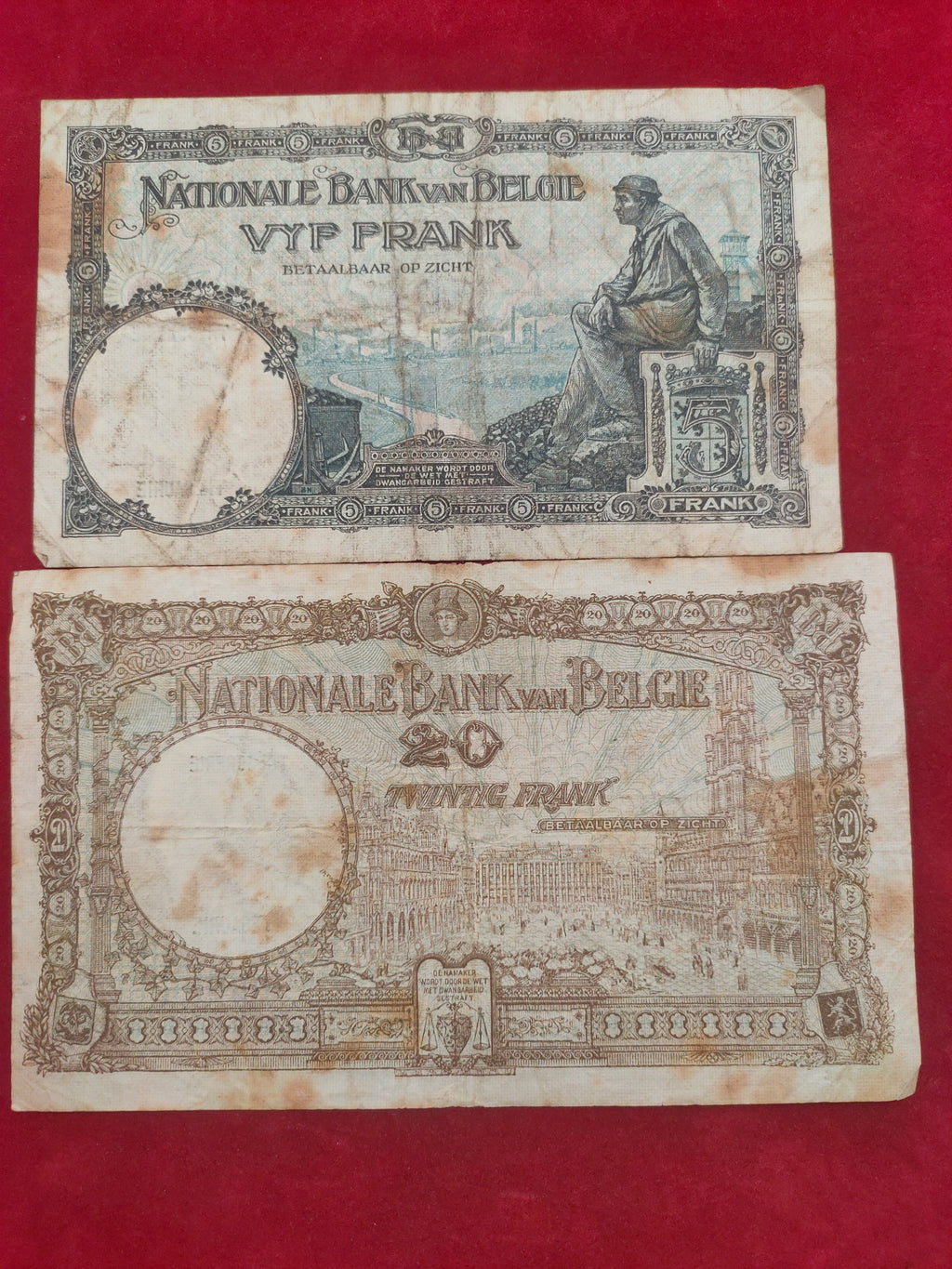 NATIONAL BANK OF BELGIE 5, 20 FRANK (Y201)