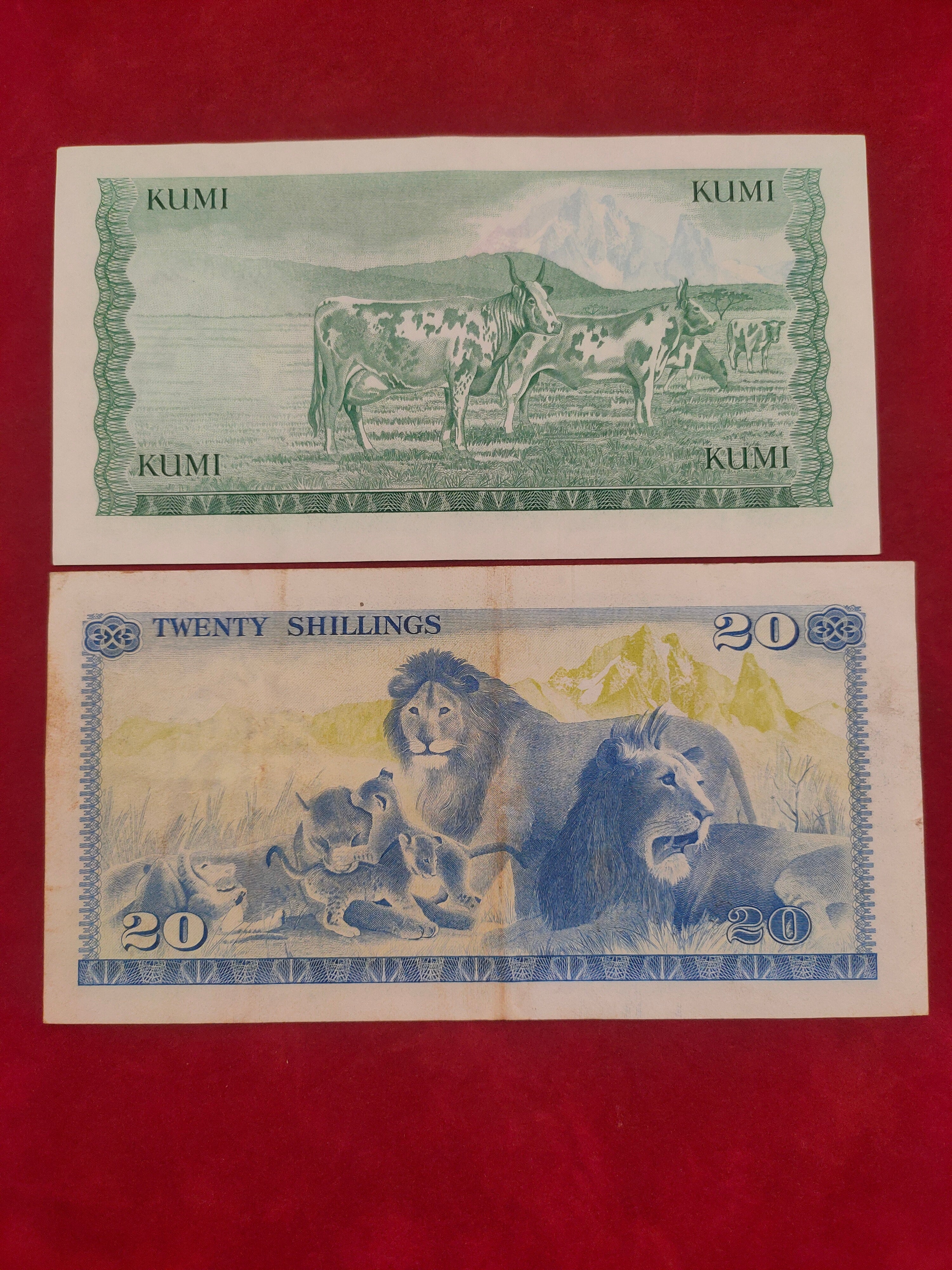 CENTRAL BANK OF KENYA 10, 20 SHILINGI (1045)