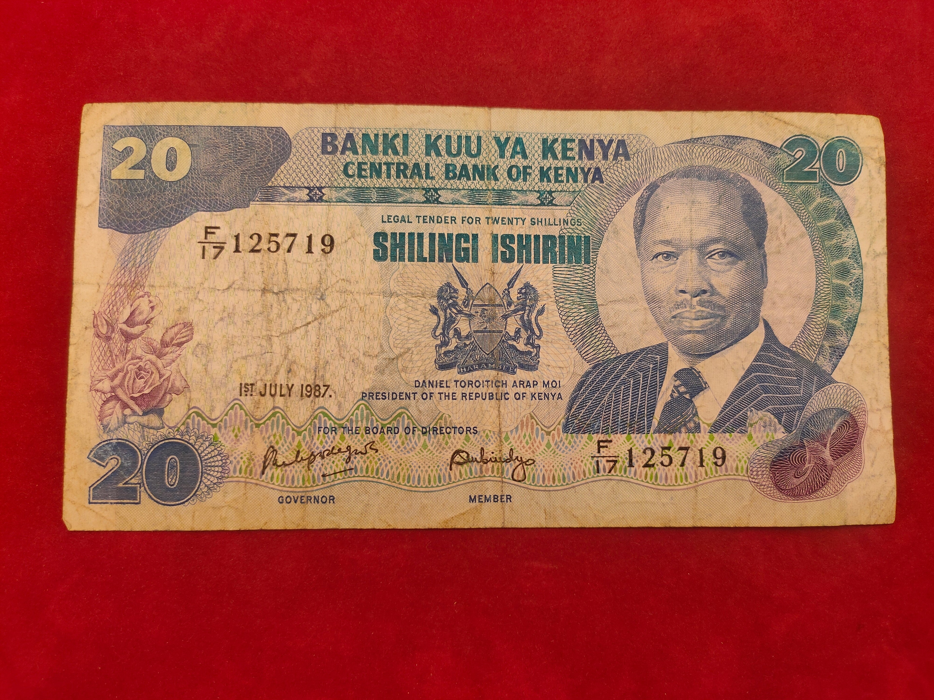 CENTRAL BANK OF KENYA 20 SHILINGI (1036)