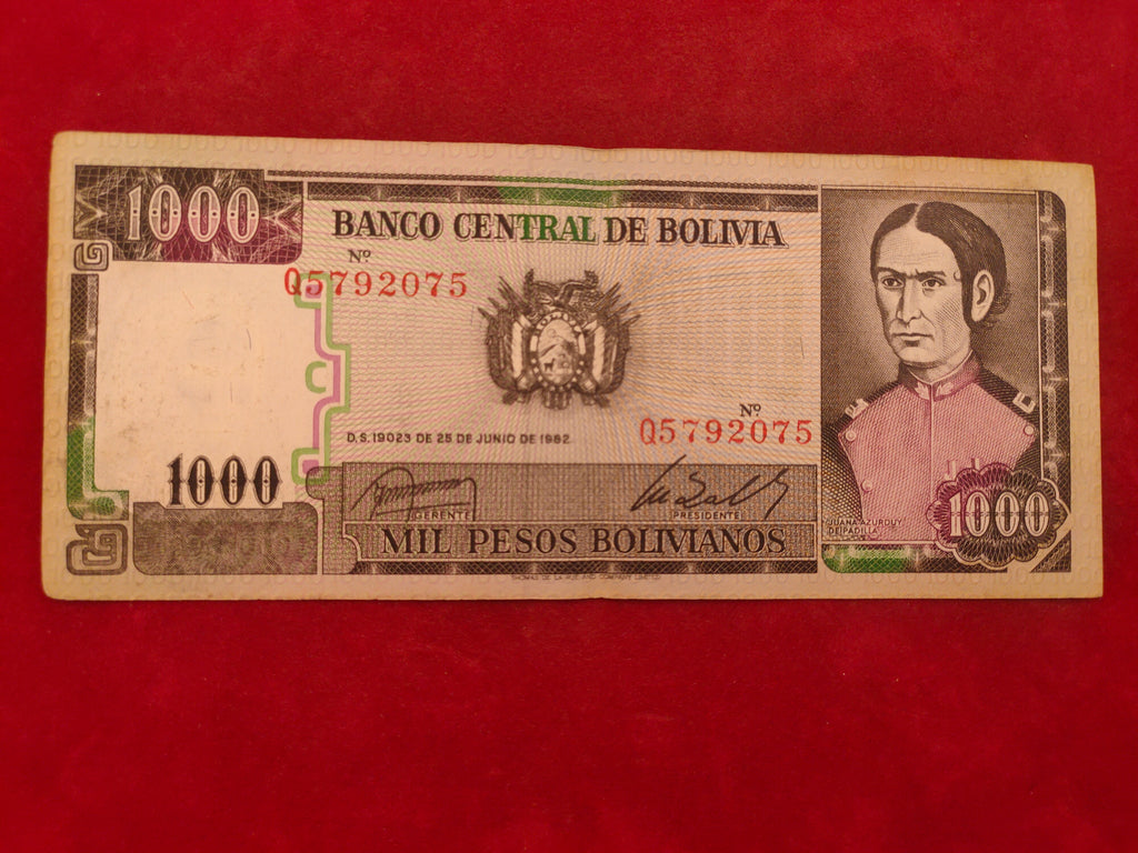 CENTRAL BANK OF BOLIVIA 1000 BOLIVIANOS (746)