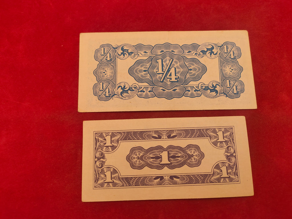 STATE BANK OF JAPANESE 1/4, 1 RUPEES (747)
