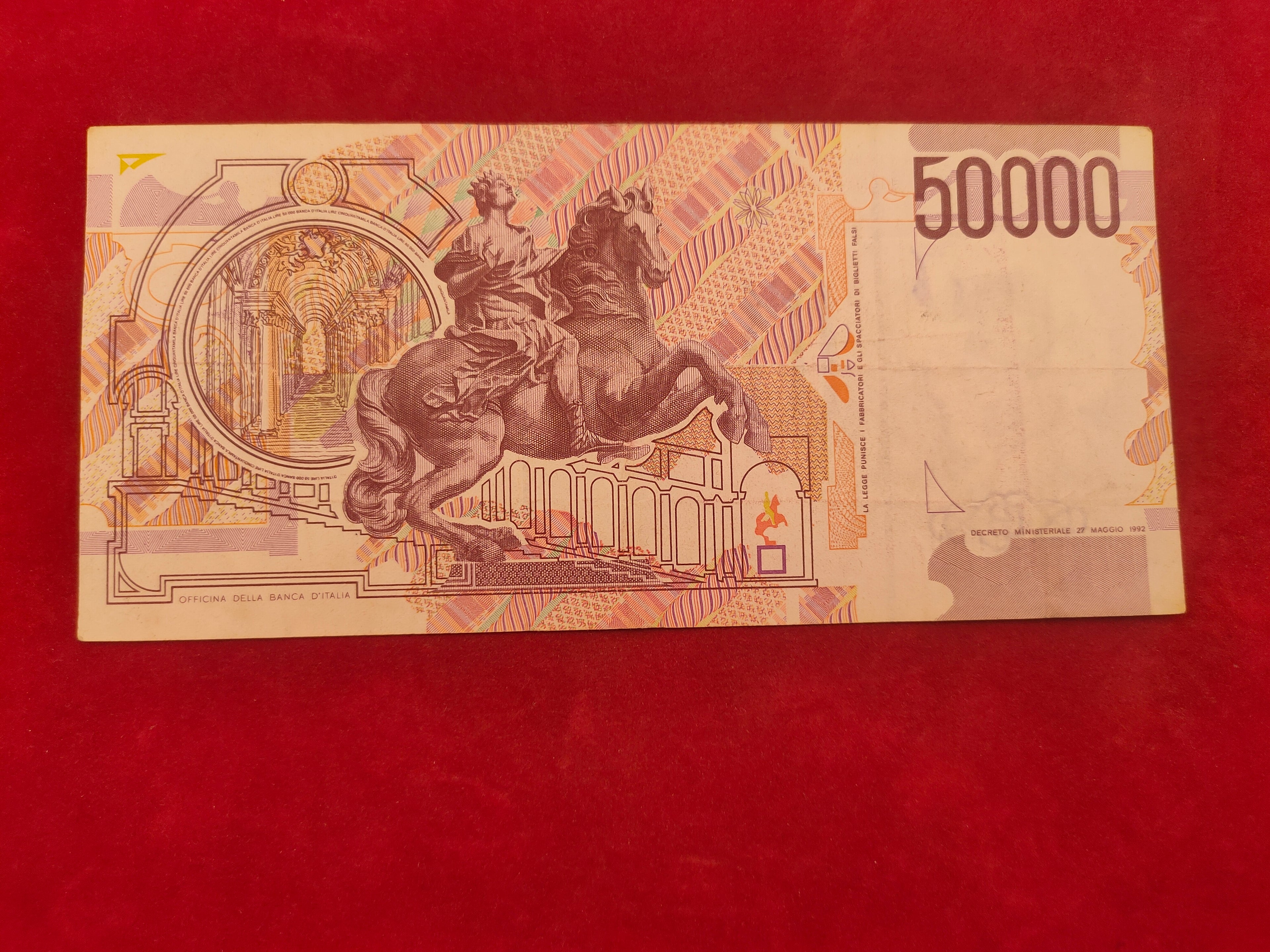 BANK OF ITALY 50000 LIRE (750)