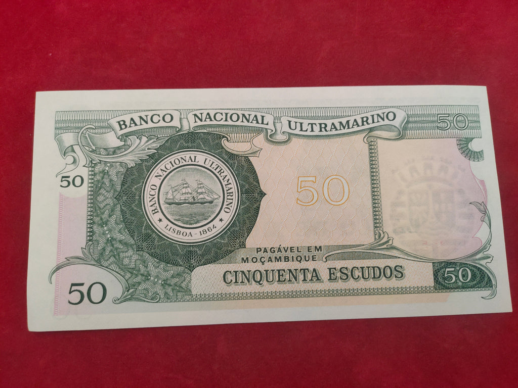 NATIONAL BANK OF ULTRAMARINO 50ESCUDOS (364)