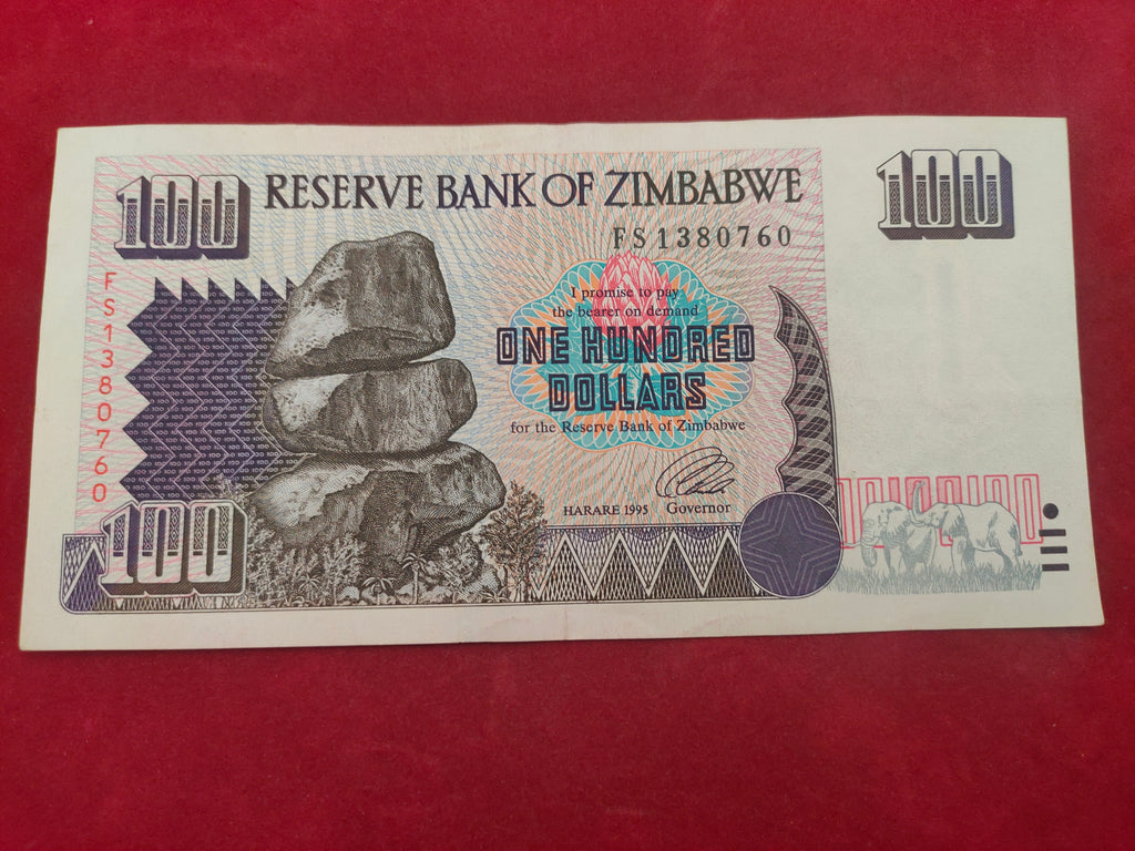 RESERVE BANK OF ZIMBABWE 100 DOLLARS (1186)